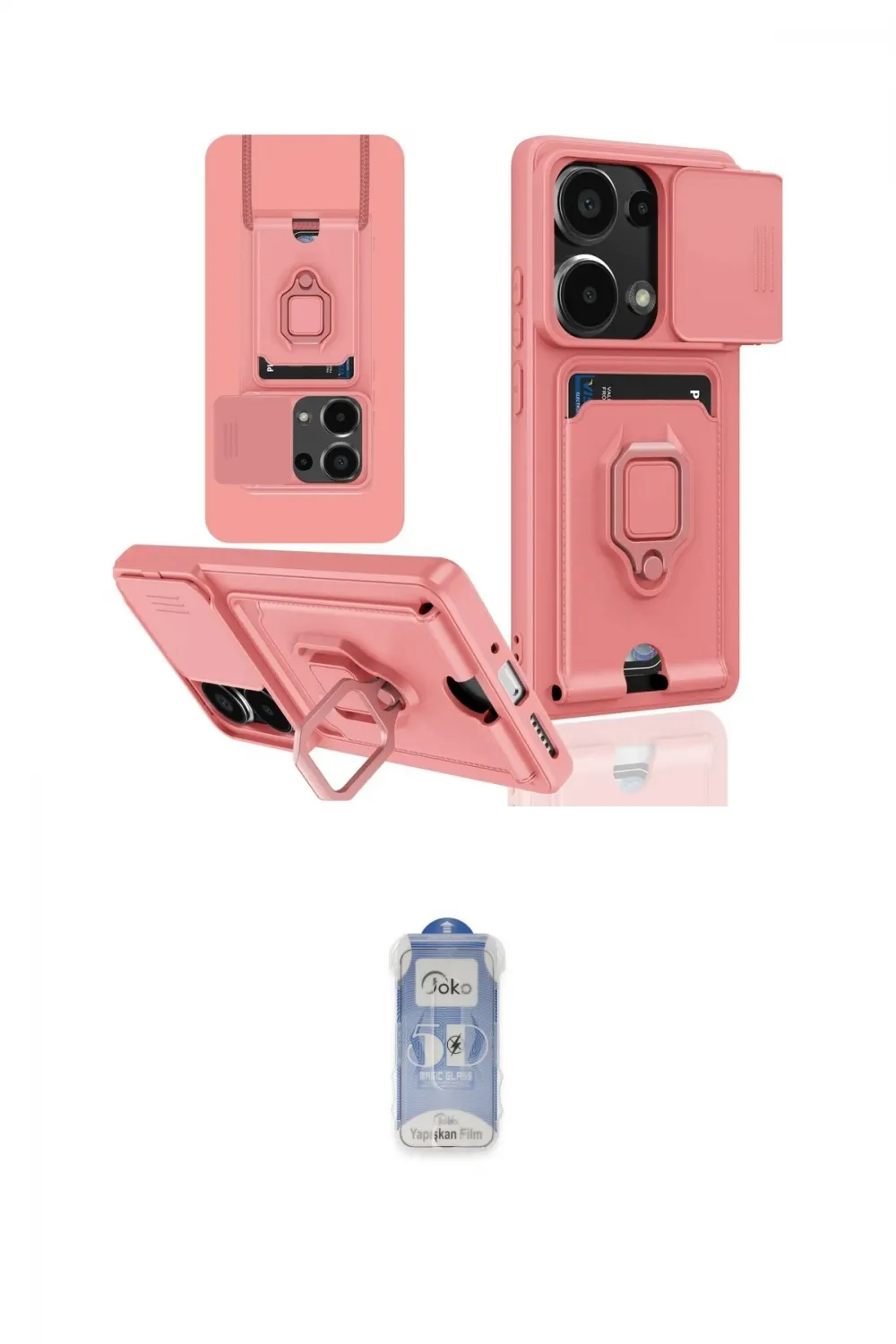 ieg™ Redmi Note 13 Pro 4G Kılıf Vadi Form Prime - Siyah Joko Magic 5D Cam