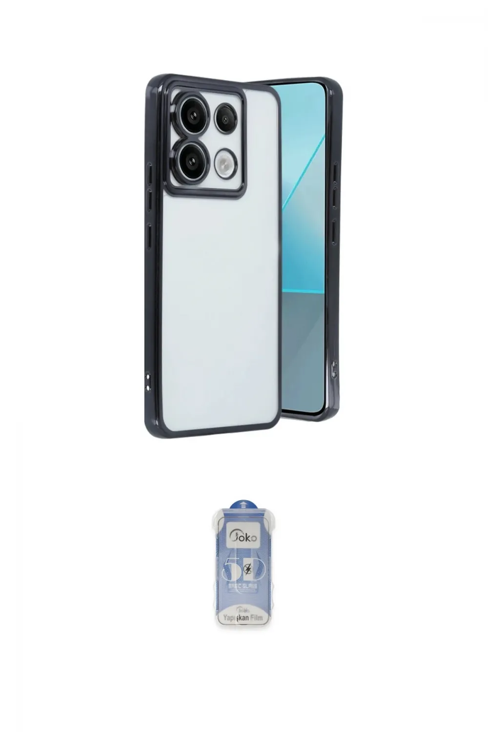 ieg™ Redmi Note 13 Pro 4G Kılıf Vadi Minimal - Siyah Joko Magic 5D Cam