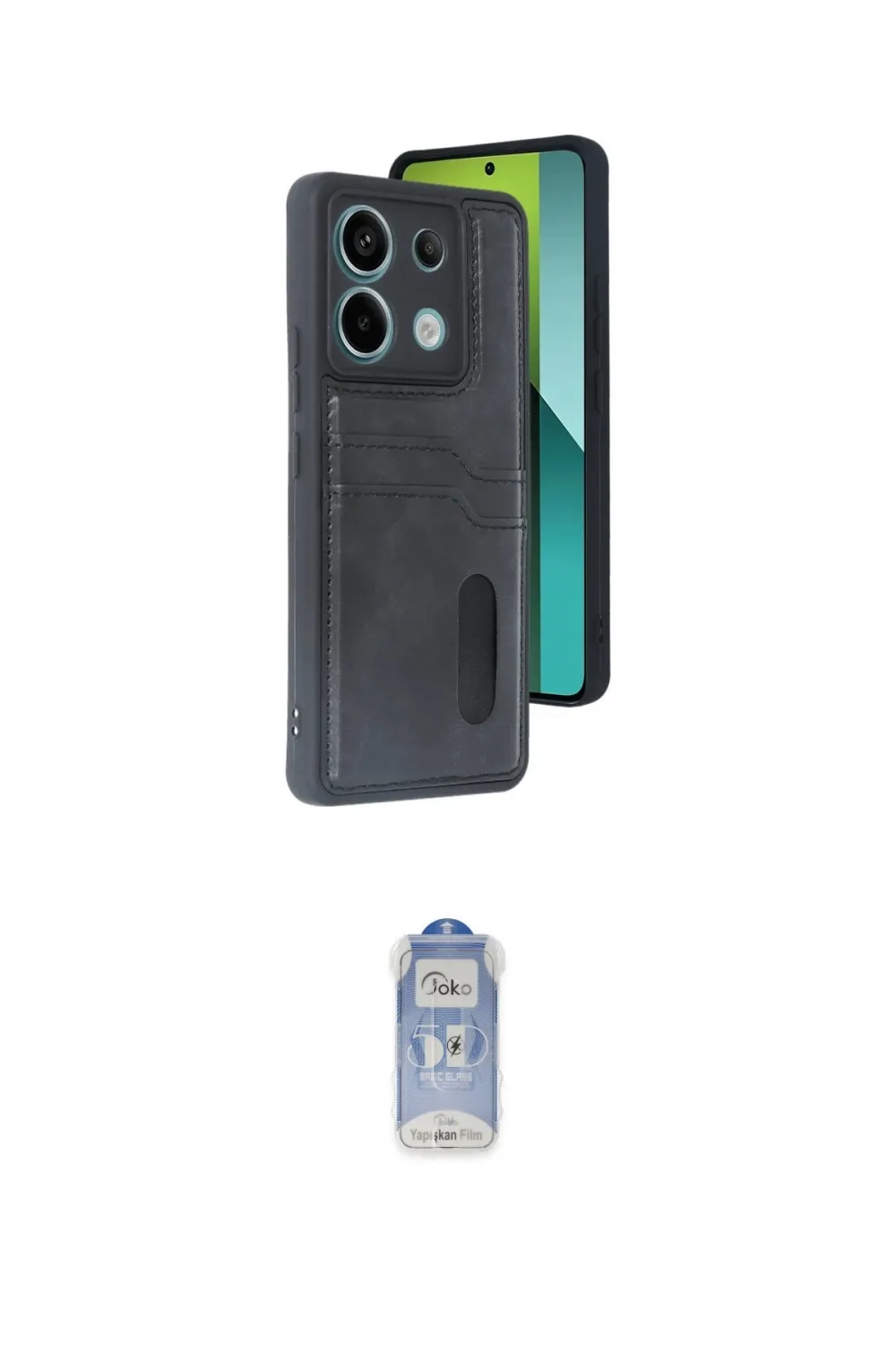 ieg™ Redmi Note 13 Pro 4G Kılıf Yörünge Işık Serisi - Siyah Joko Magic 5D Cam