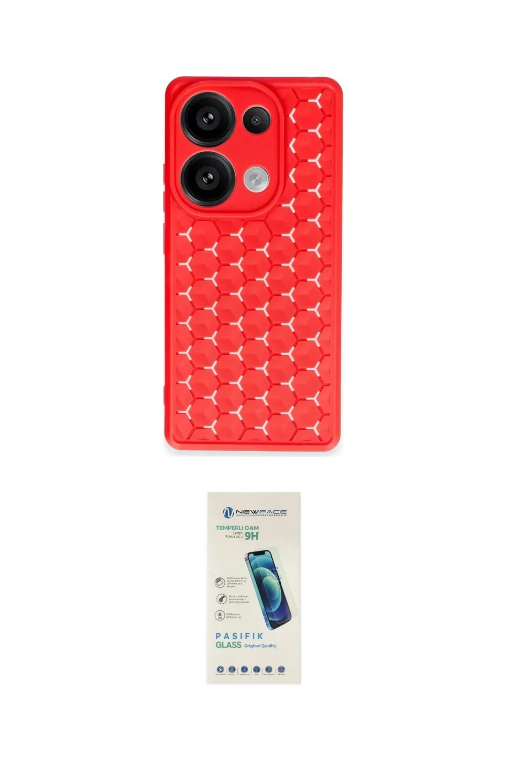ieg™ Redmi Note 13 Pro 4G Kılıf Zirve Form - Şeffaf Pasifik Cam Ekran Koruyucu