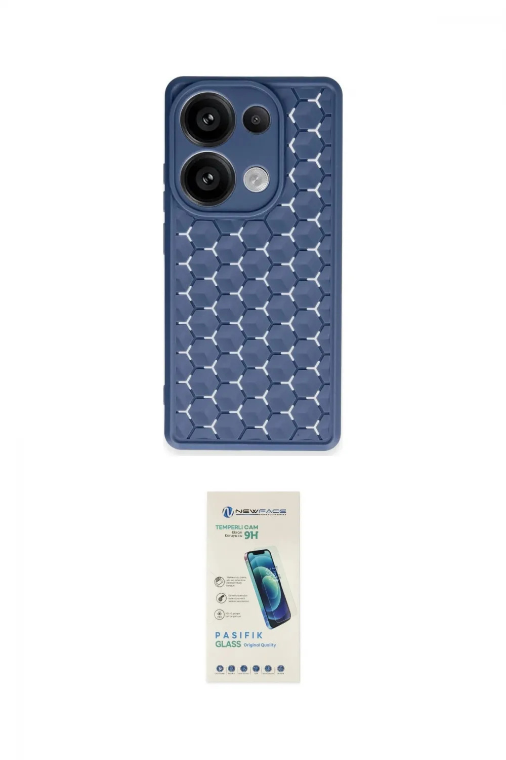 ieg™ Redmi Note 13 Pro 4G Kılıf Zirve Form - Şeffaf Pasifik Cam Ekran Koruyucu