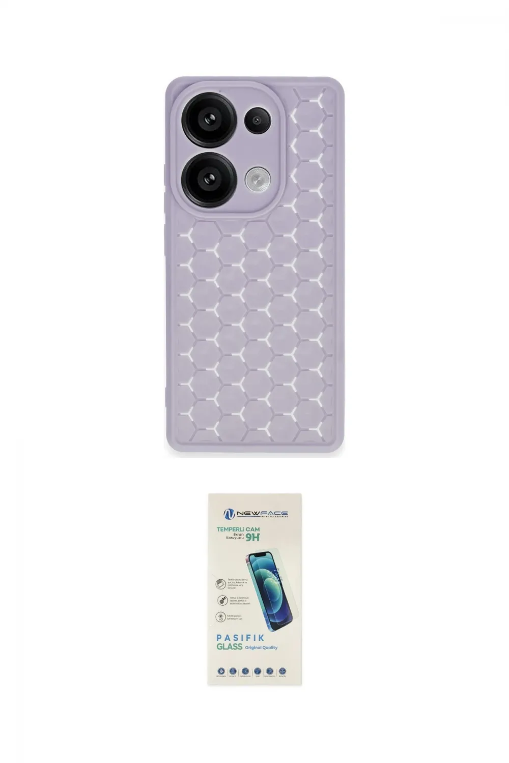 ieg™ Redmi Note 13 Pro 4G Kılıf Zirve Form - Şeffaf Pasifik Cam Ekran Koruyucu