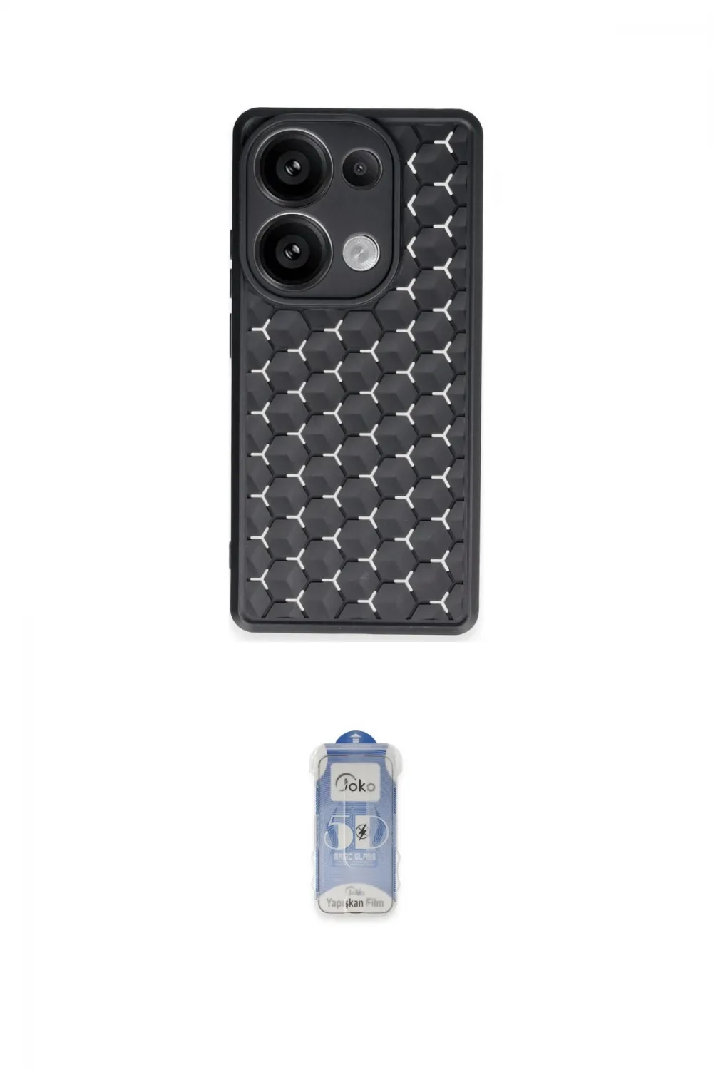 ieg™ Redmi Note 13 Pro 4G Kılıf Zirve Form - Siyah Joko Magic 5D Cam