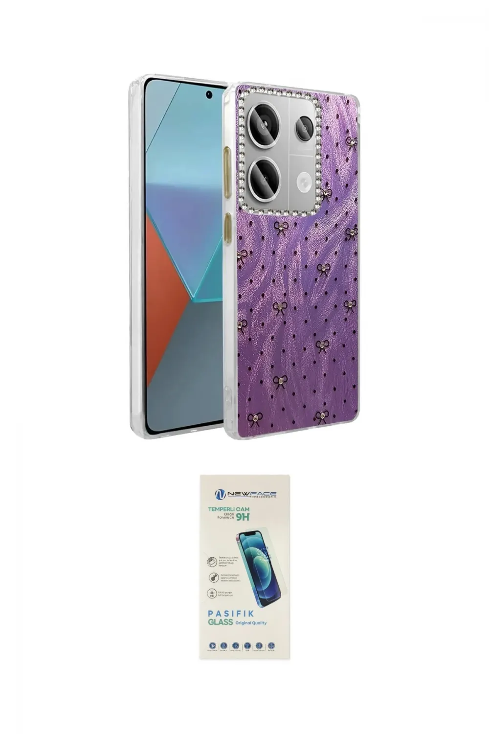 ieg™ Redmi Note 13 Pro 4G Kılıf Zirve Modern Prime - Şeffaf Pasifik Cam Ekran Koruyucu