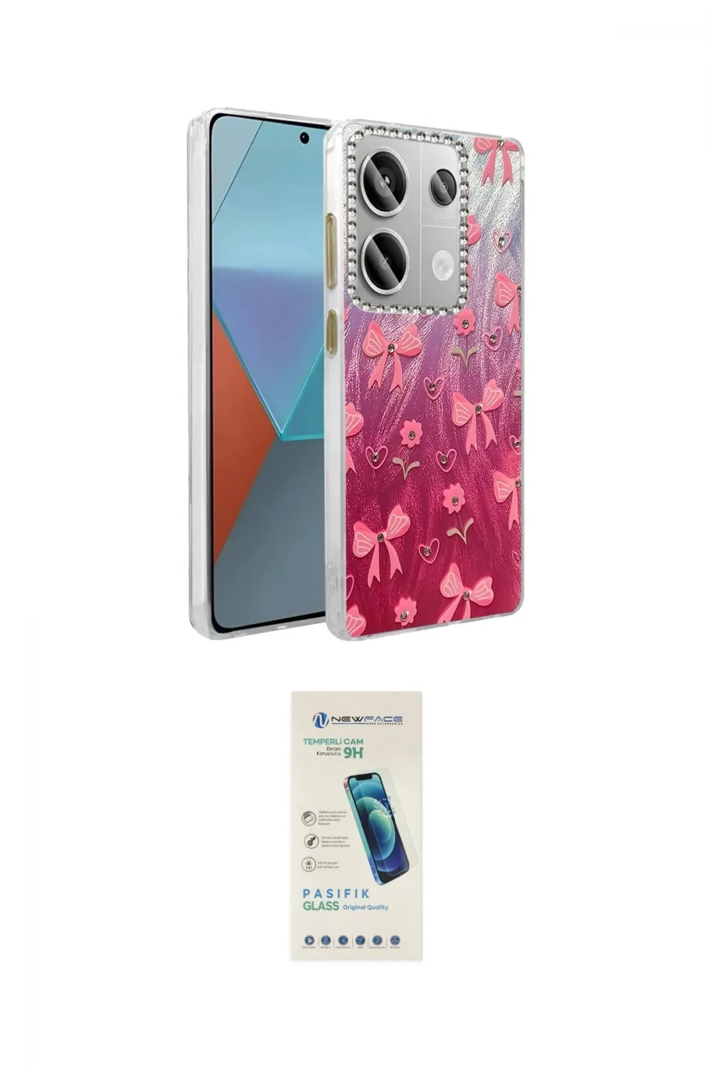 ieg™ Redmi Note 13 Pro 4G Kılıf Zirve Modern Prime - Şeffaf Pasifik Cam Ekran Koruyucu