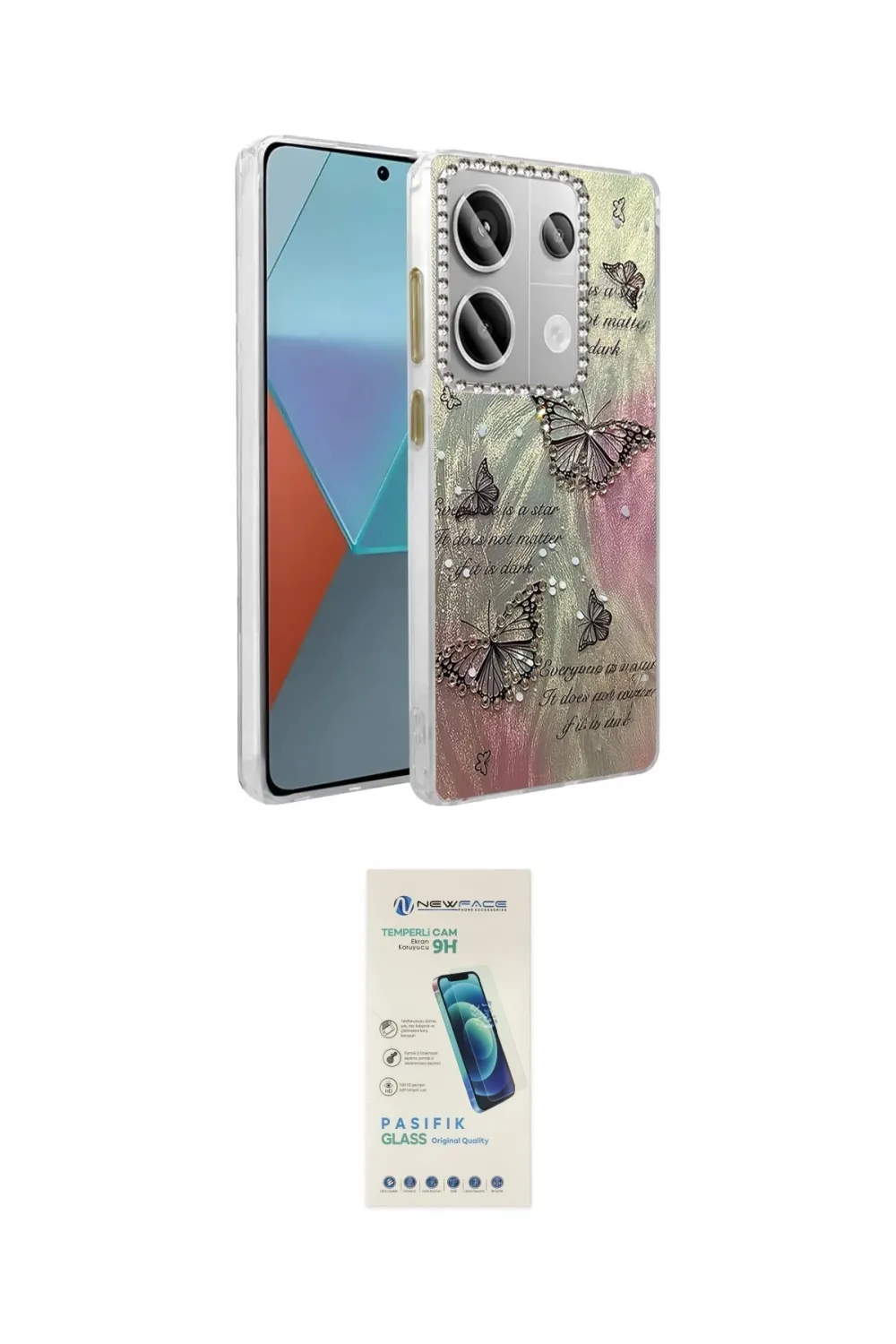 ieg™ Redmi Note 13 Pro 4G Kılıf Zirve Modern Prime - Şeffaf Pasifik Cam Ekran Koruyucu