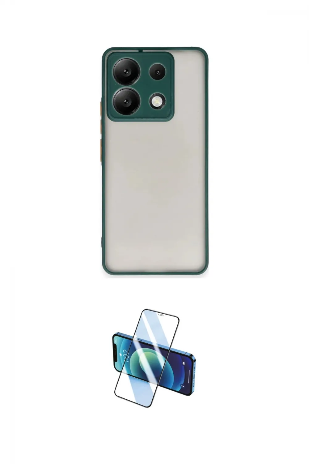 ieg™ Redmi Note 13 Pro 5G Kılıf Ahenk Çizgi Serisi - Siyah 3D Antistatik Cam Ekran Koruyucu