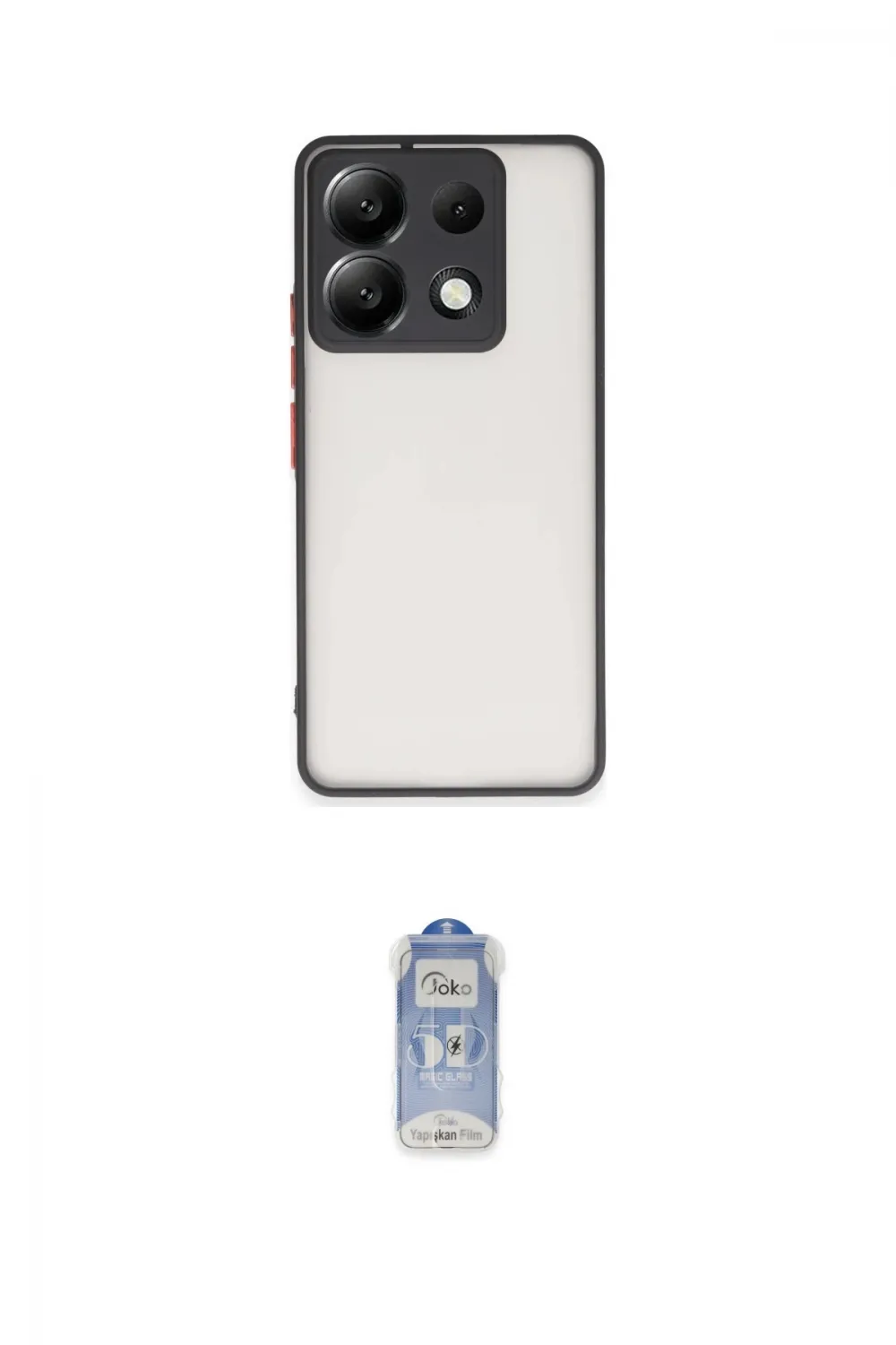 ieg™ Redmi Note 13 Pro 5G Kılıf Ahenk Çizgi Serisi - Siyah Joko Magic 5D Cam