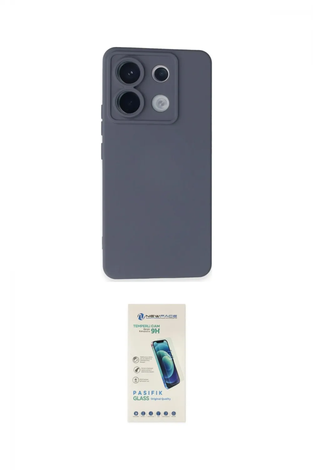 ieg™ Redmi Note 13 Pro 5G Kılıf Ahenk Serisi - Şeffaf Pasifik Cam Ekran Koruyucu