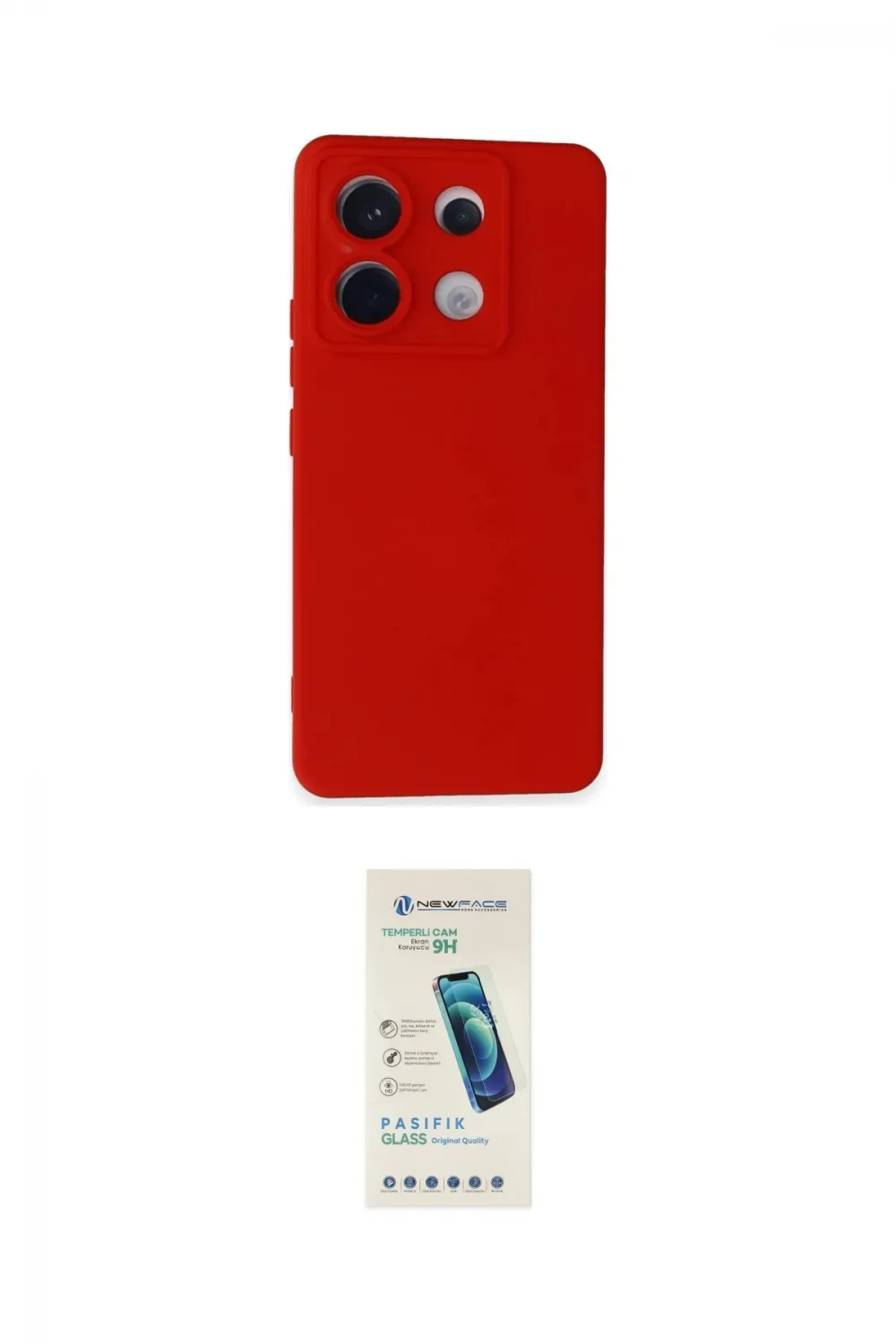 ieg™ Redmi Note 13 Pro 5G Kılıf Ahenk Serisi - Şeffaf Pasifik Cam Ekran Koruyucu