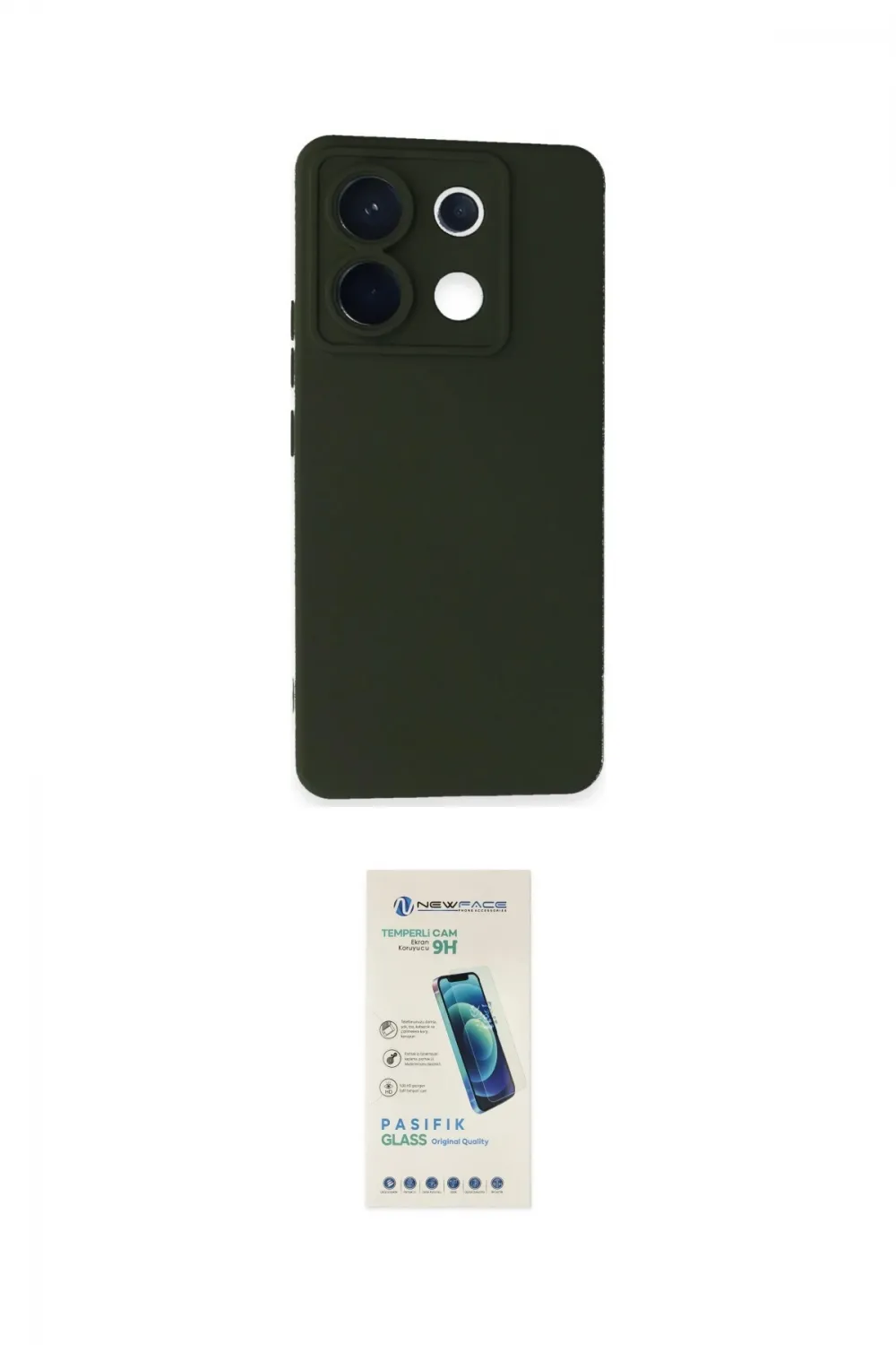 ieg™ Redmi Note 13 Pro 5G Kılıf Ahenk Serisi - Şeffaf Pasifik Cam Ekran Koruyucu