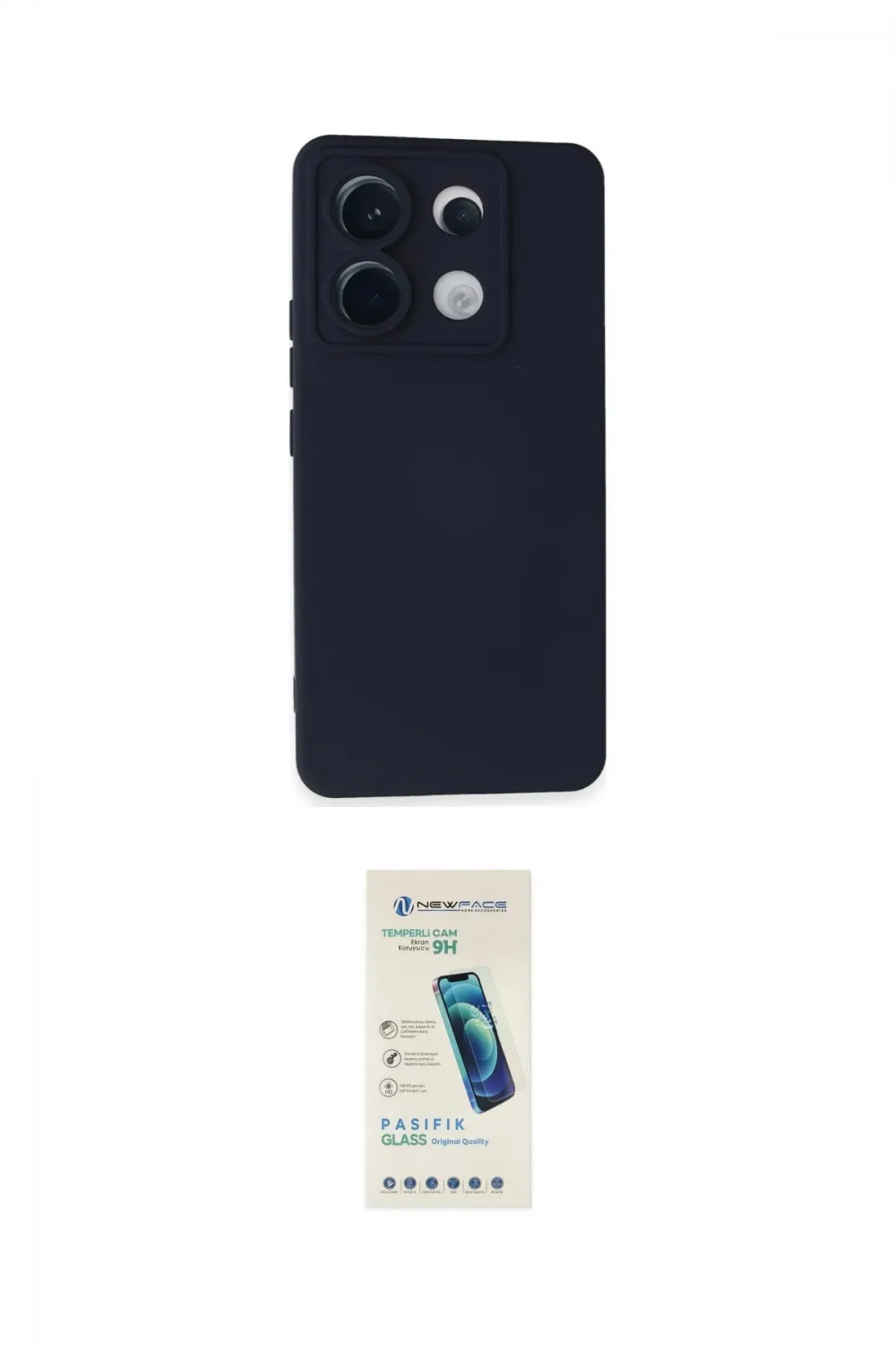 ieg™ Redmi Note 13 Pro 5G Kılıf Ahenk Serisi - Şeffaf Pasifik Cam Ekran Koruyucu