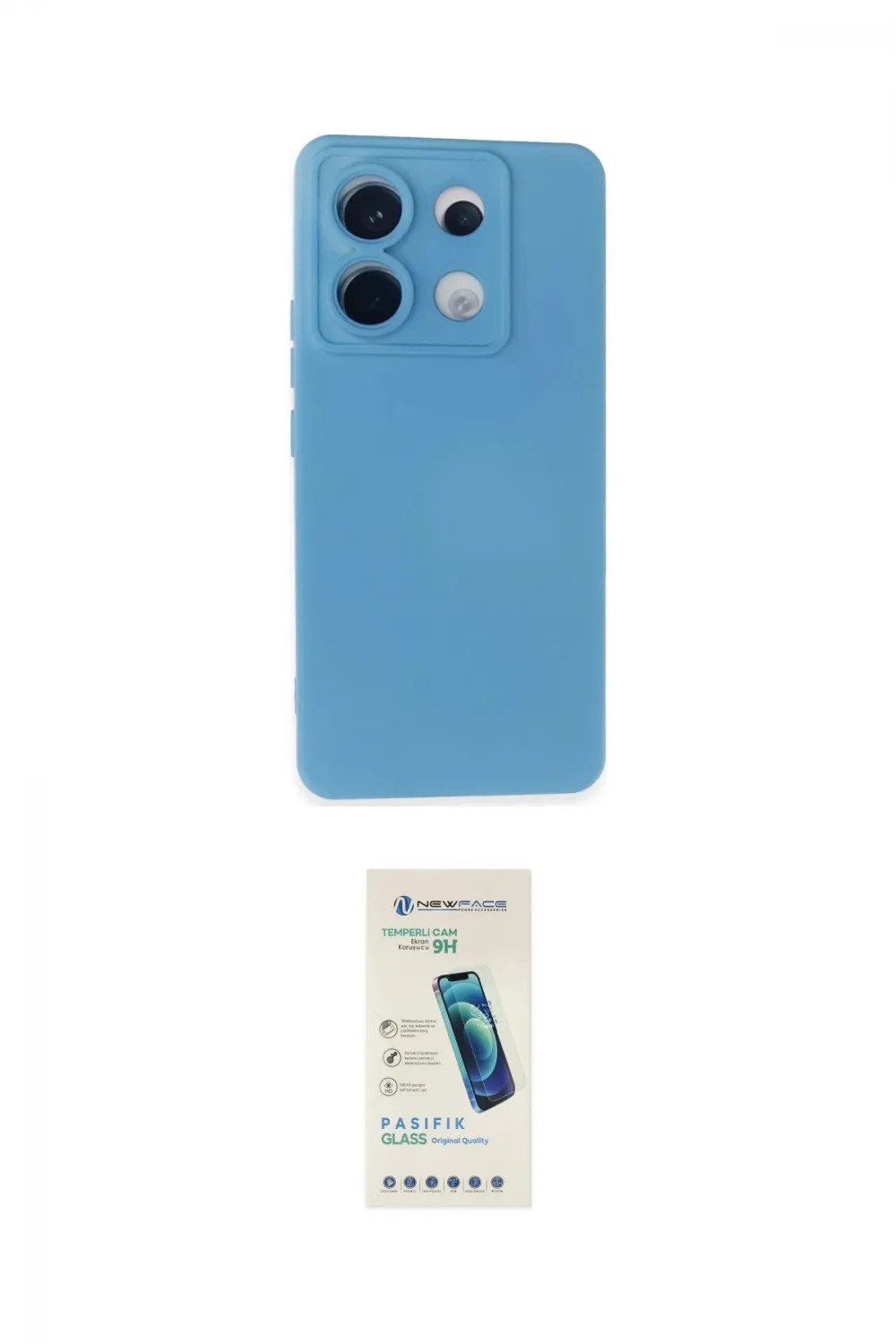 ieg™ Redmi Note 13 Pro 5G Kılıf Ahenk Serisi - Şeffaf Pasifik Cam Ekran Koruyucu