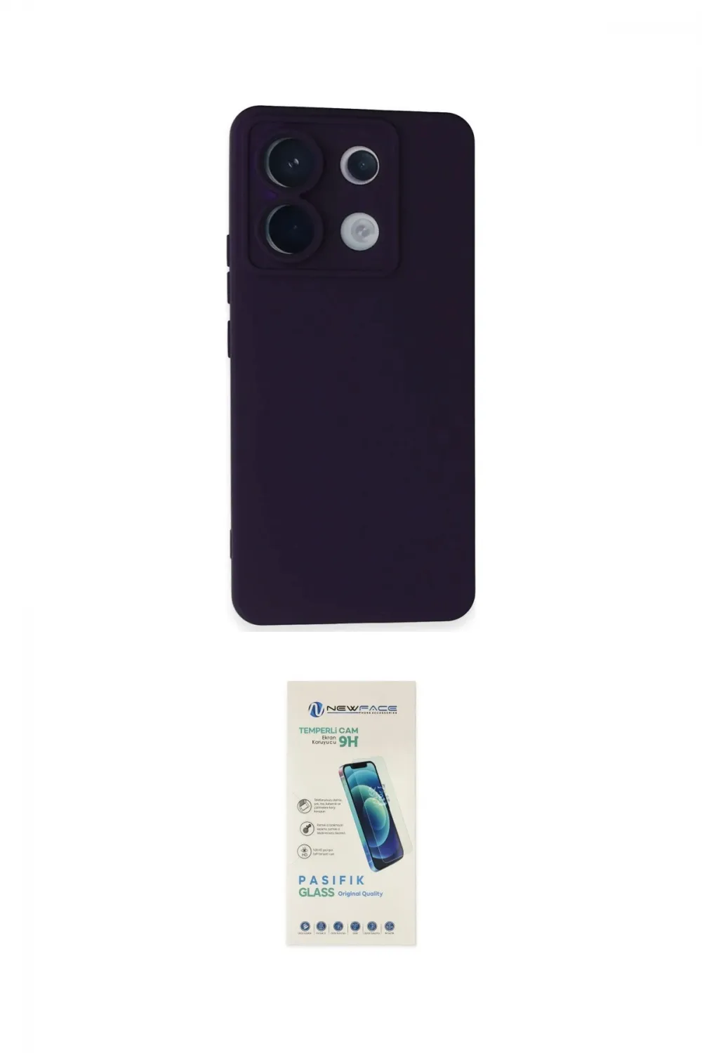 ieg™ Redmi Note 13 Pro 5G Kılıf Ahenk Serisi - Şeffaf Pasifik Cam Ekran Koruyucu
