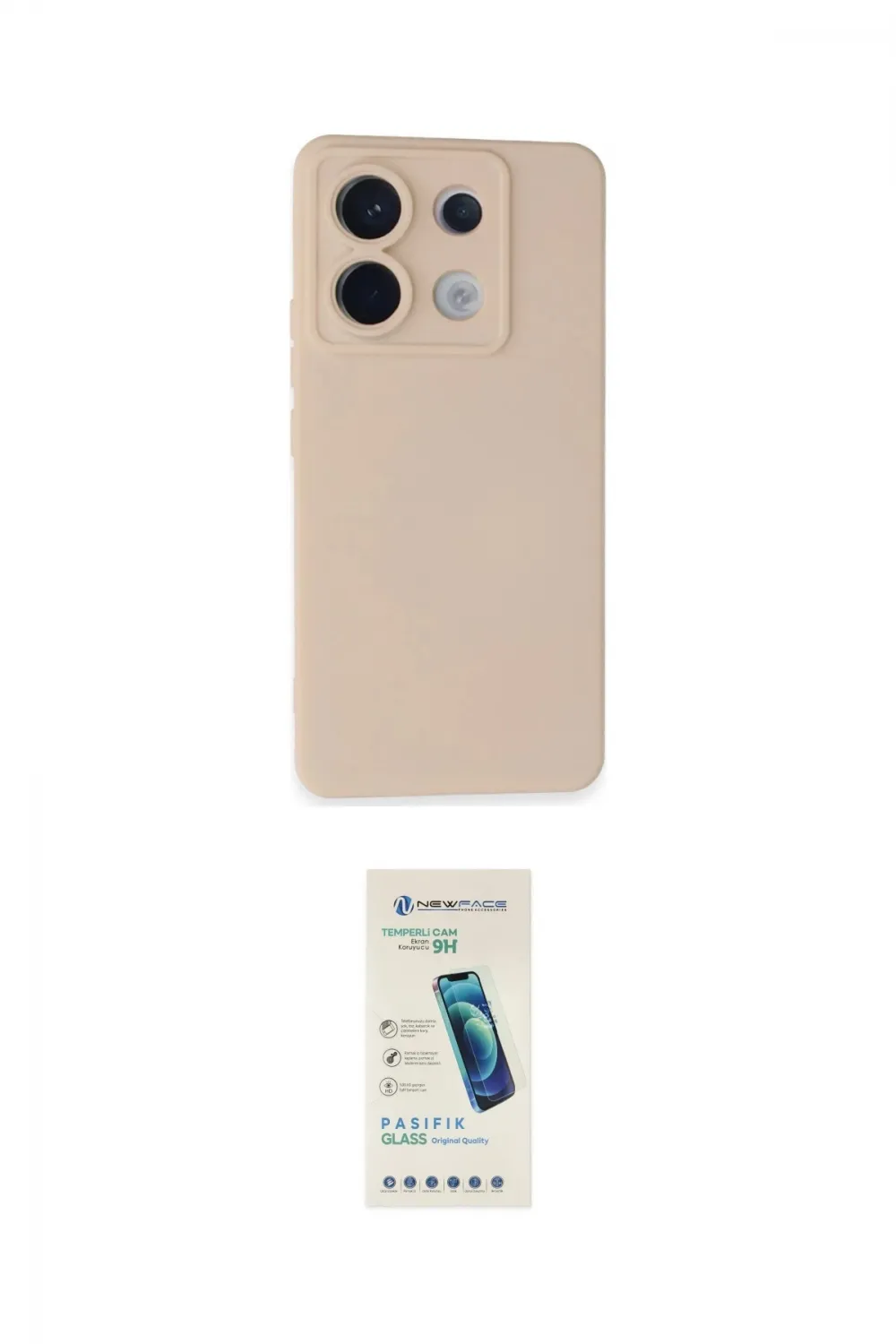 ieg™ Redmi Note 13 Pro 5G Kılıf Ahenk Serisi - Şeffaf Pasifik Cam Ekran Koruyucu
