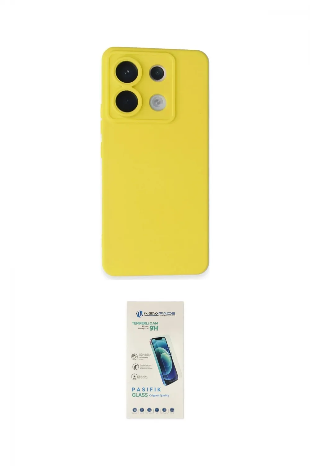 ieg™ Redmi Note 13 Pro 5G Kılıf Ahenk Serisi - Şeffaf Pasifik Cam Ekran Koruyucu