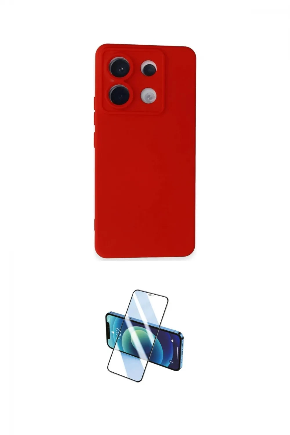 ieg™ Redmi Note 13 Pro 5G Kılıf Ahenk Serisi - Siyah 3D Antistatik Cam Ekran Koruyucu