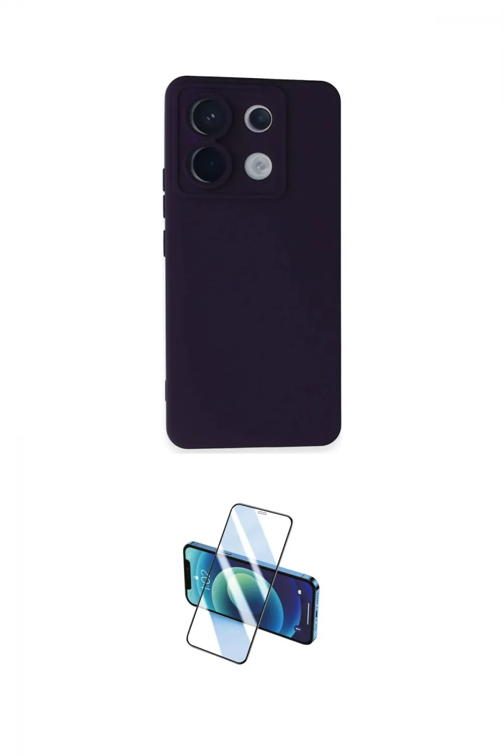 ieg™ Redmi Note 13 Pro 5G Kılıf Ahenk Serisi - Siyah 3D Antistatik Cam Ekran Koruyucu