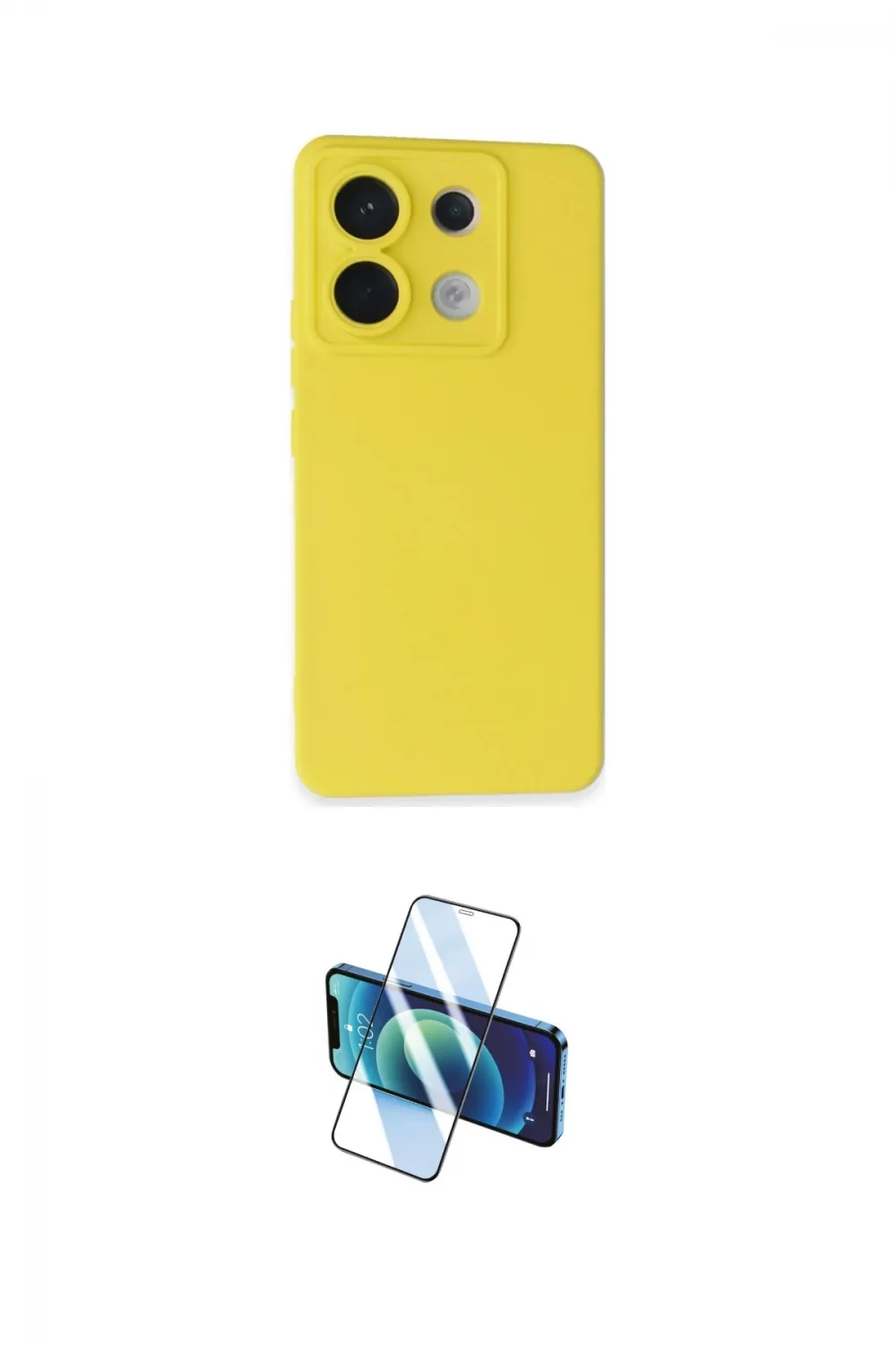 ieg™ Redmi Note 13 Pro 5G Kılıf Ahenk Serisi - Siyah 3D Antistatik Cam Ekran Koruyucu
