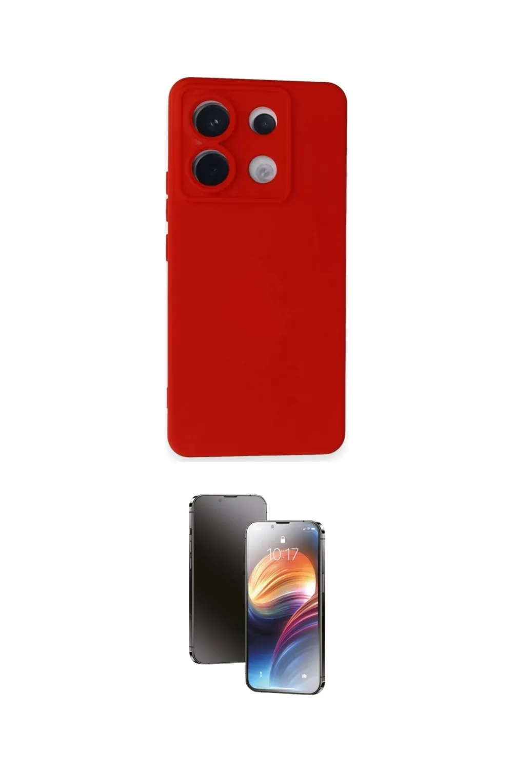 ieg™ Redmi Note 13 Pro 5G Kılıf Ahenk Serisi - Siyah 3D Antistatik Mat Seramik Nano Ekran Koruyucu