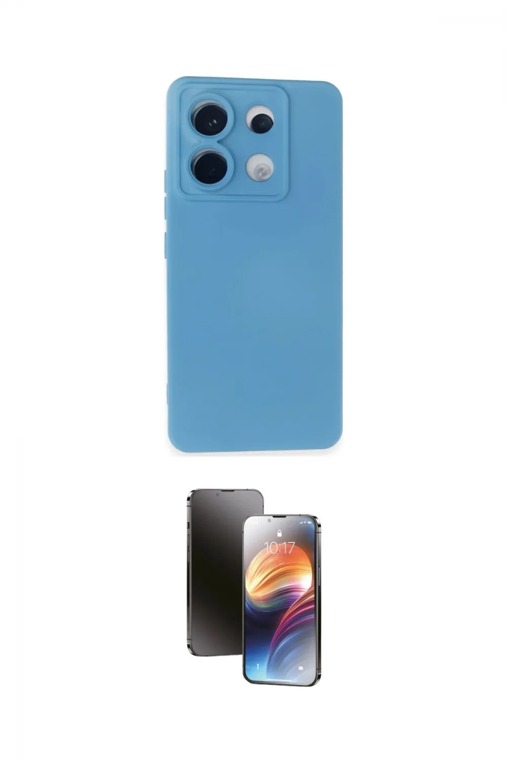 ieg™ Redmi Note 13 Pro 5G Kılıf Ahenk Serisi - Siyah 3D Antistatik Mat Seramik Nano Ekran Koruyucu