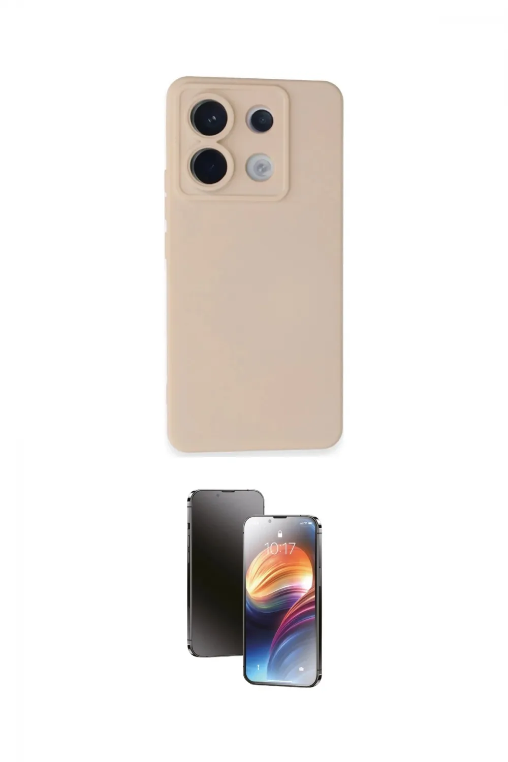 ieg™ Redmi Note 13 Pro 5G Kılıf Ahenk Serisi - Siyah 3D Antistatik Mat Seramik Nano Ekran Koruyucu