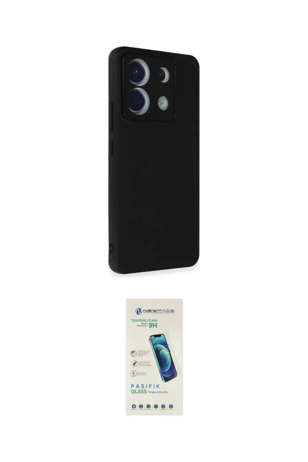 ieg™ Redmi Note 13 Pro 5G Kılıf Akış Asil Koleksiyonu - Şeffaf Pasifik Cam Ekran Koruyucu