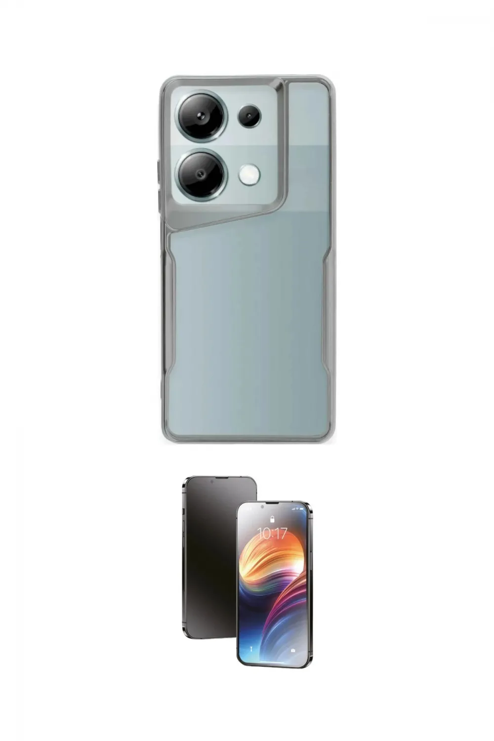 ieg™ Redmi Note 13 Pro 5G Kılıf Akış Çizgi Koleksiyonu - Siyah 3D Antistatik Mat Seramik Nano Ekran Koruyucu