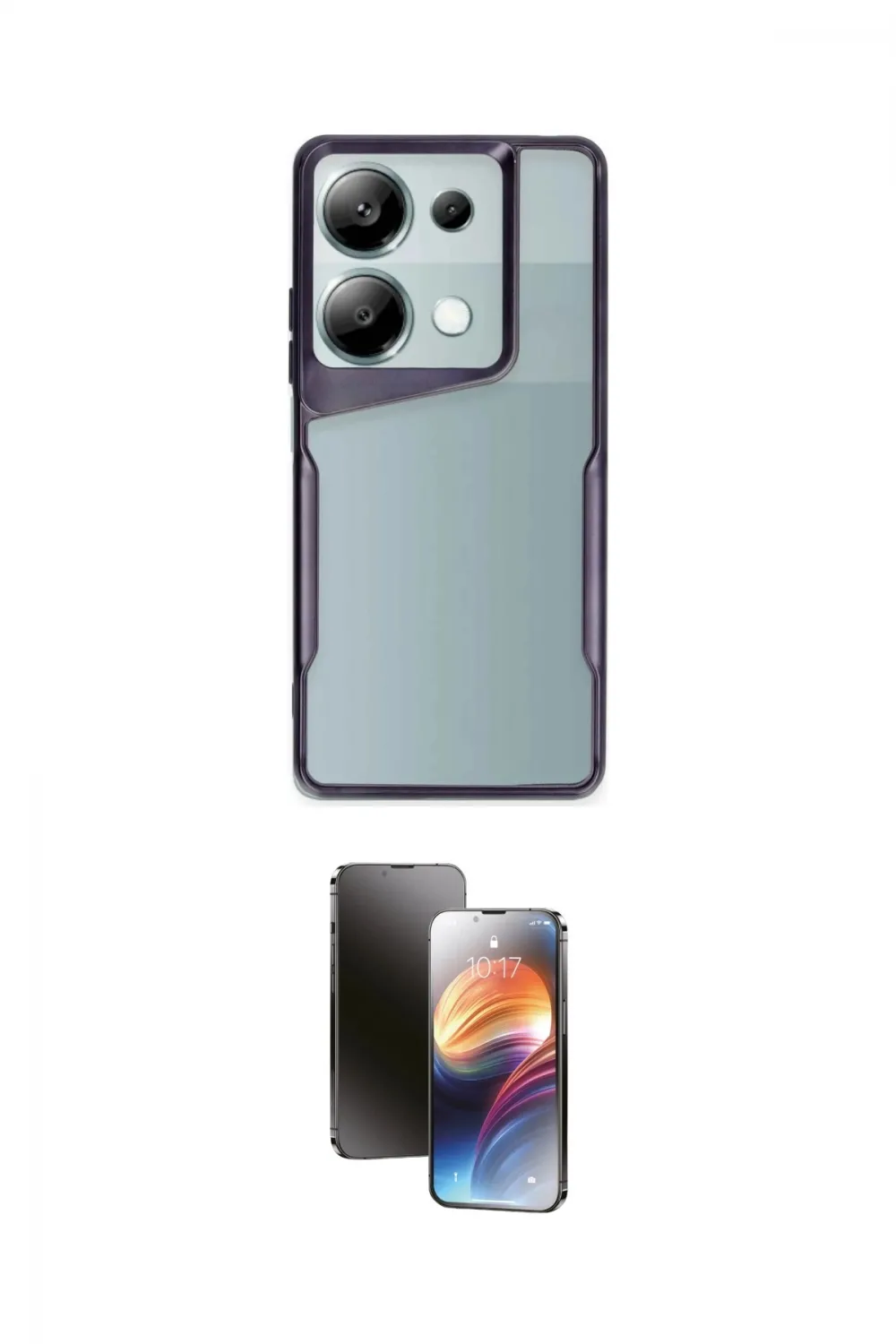ieg™ Redmi Note 13 Pro 5G Kılıf Akış Çizgi Koleksiyonu - Siyah 3D Antistatik Mat Seramik Nano Ekran Koruyucu