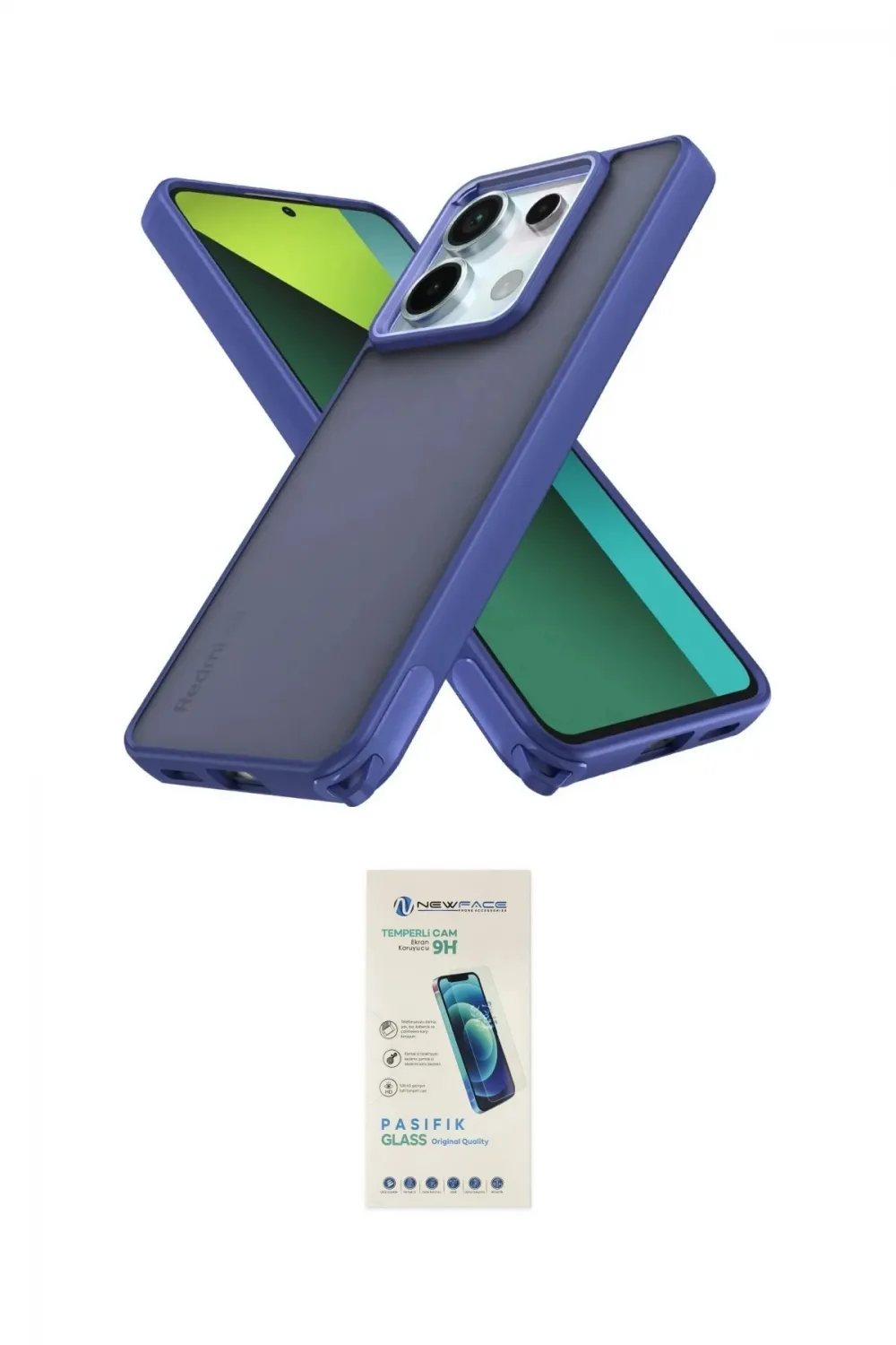 ieg™ Redmi Note 13 Pro 5G Kılıf Atlas Form - Şeffaf Pasifik Cam Ekran Koruyucu