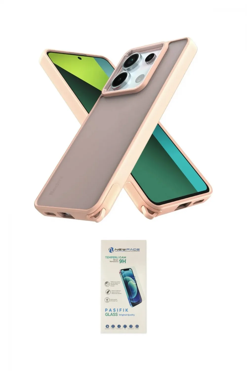 ieg™ Redmi Note 13 Pro 5G Kılıf Atlas Form - Şeffaf Pasifik Cam Ekran Koruyucu