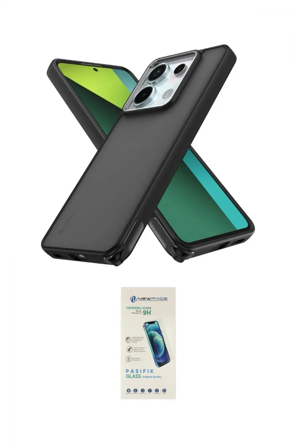 ieg™ Redmi Note 13 Pro 5G Kılıf Atlas Form - Şeffaf Pasifik Cam Ekran Koruyucu