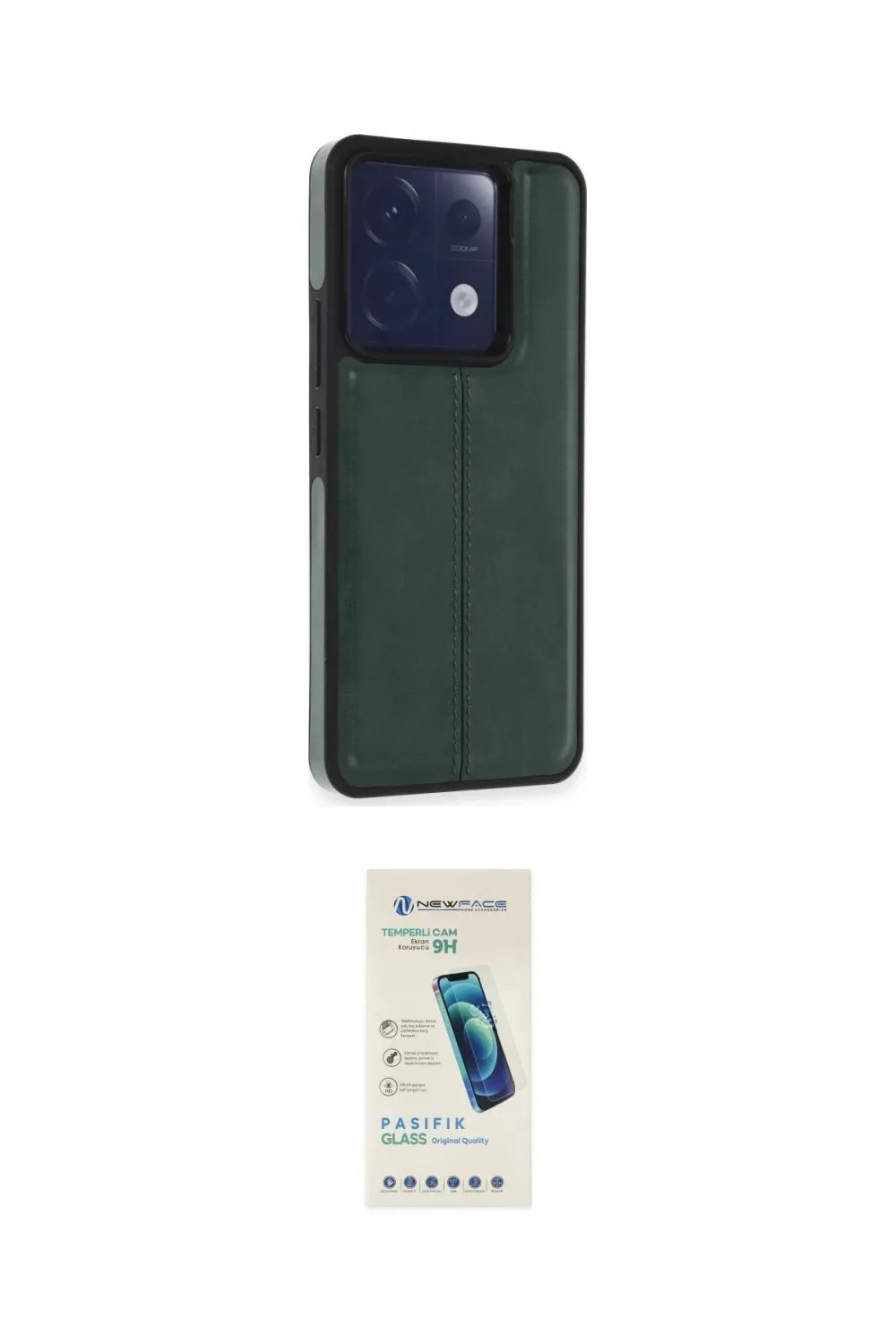 ieg™ Redmi Note 13 Pro 5G Kılıf Çekirdek Klasik - Şeffaf Pasifik Cam Ekran Koruyucu