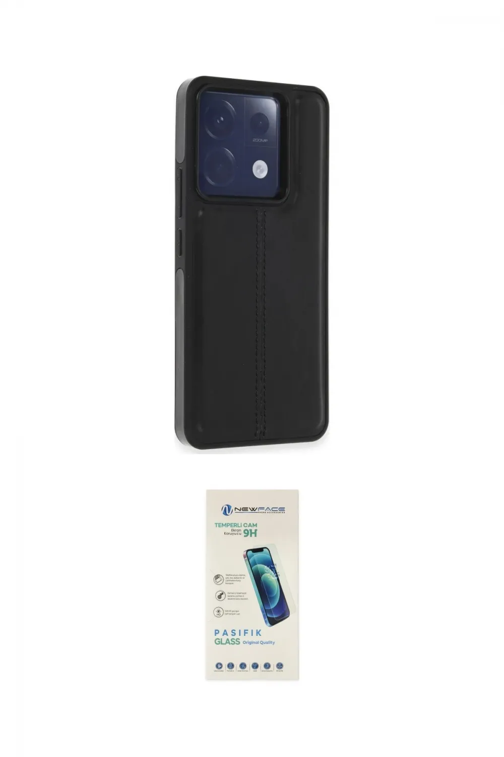 ieg™ Redmi Note 13 Pro 5G Kılıf Çekirdek Klasik - Şeffaf Pasifik Cam Ekran Koruyucu