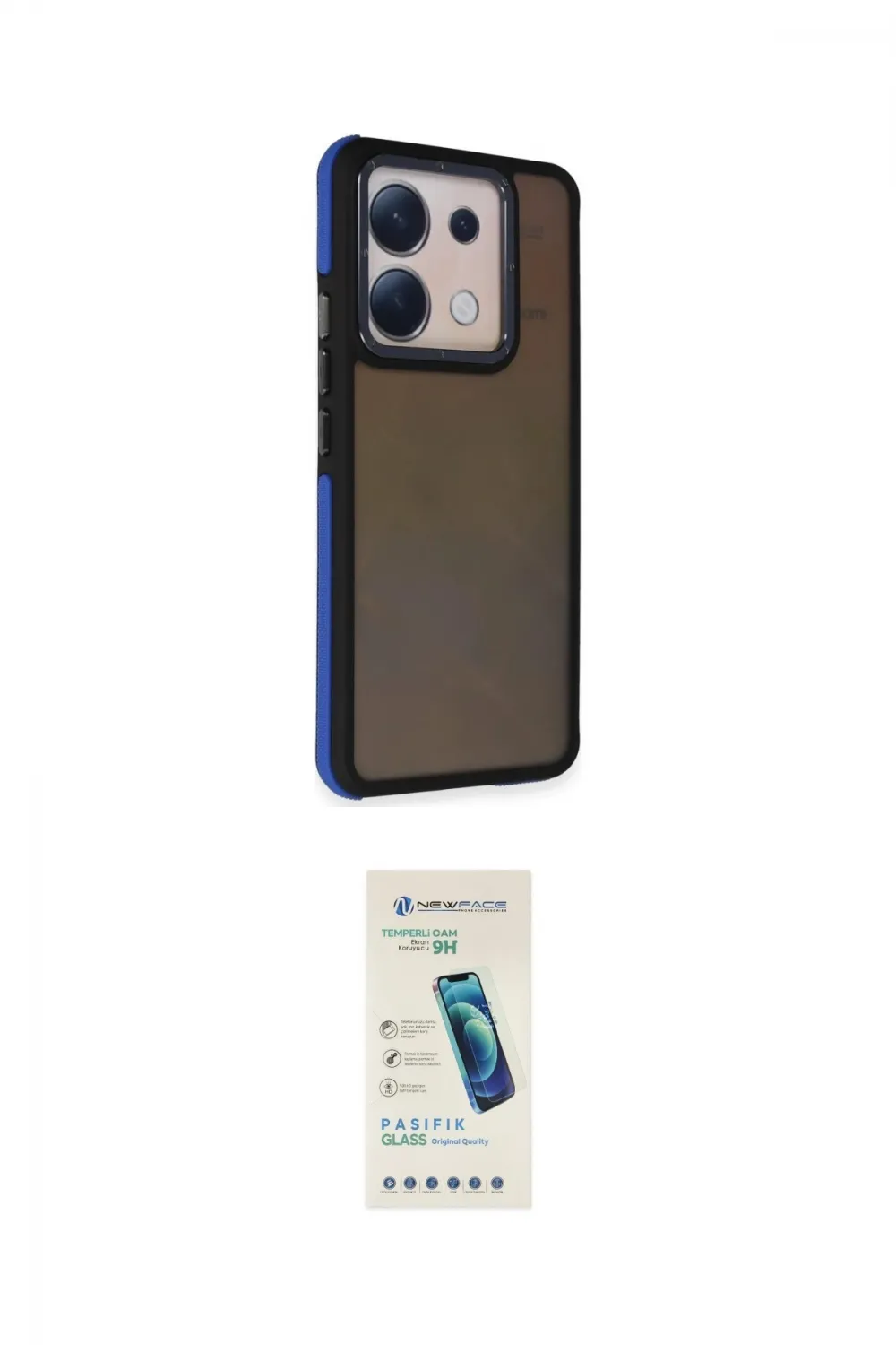 ieg™ Redmi Note 13 Pro 5G Kılıf Eksen Işık - Şeffaf Pasifik Cam Ekran Koruyucu