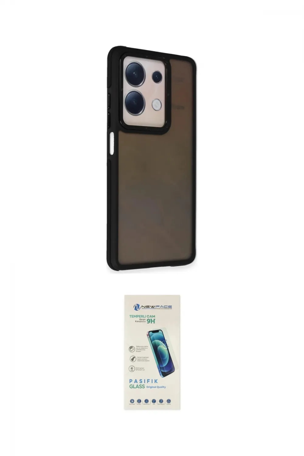 ieg™ Redmi Note 13 Pro 5G Kılıf Eksen Işık - Şeffaf Pasifik Cam Ekran Koruyucu