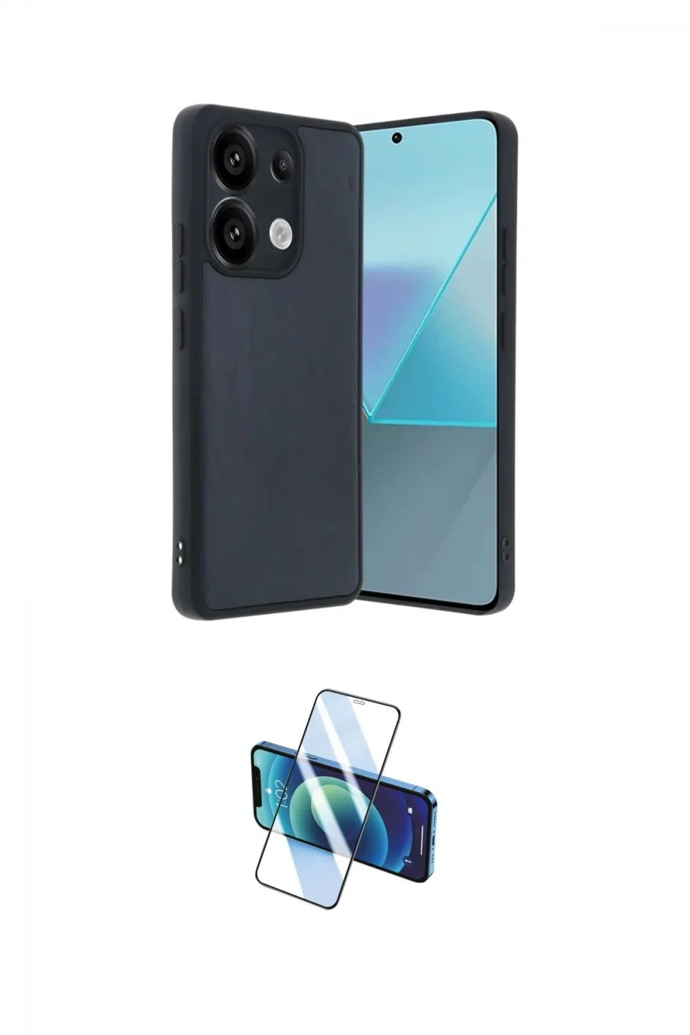 ieg™ Redmi Note 13 Pro 5G Kılıf Kıvılcım Işık Serisi - Siyah 3D Antistatik Cam Ekran Koruyucu