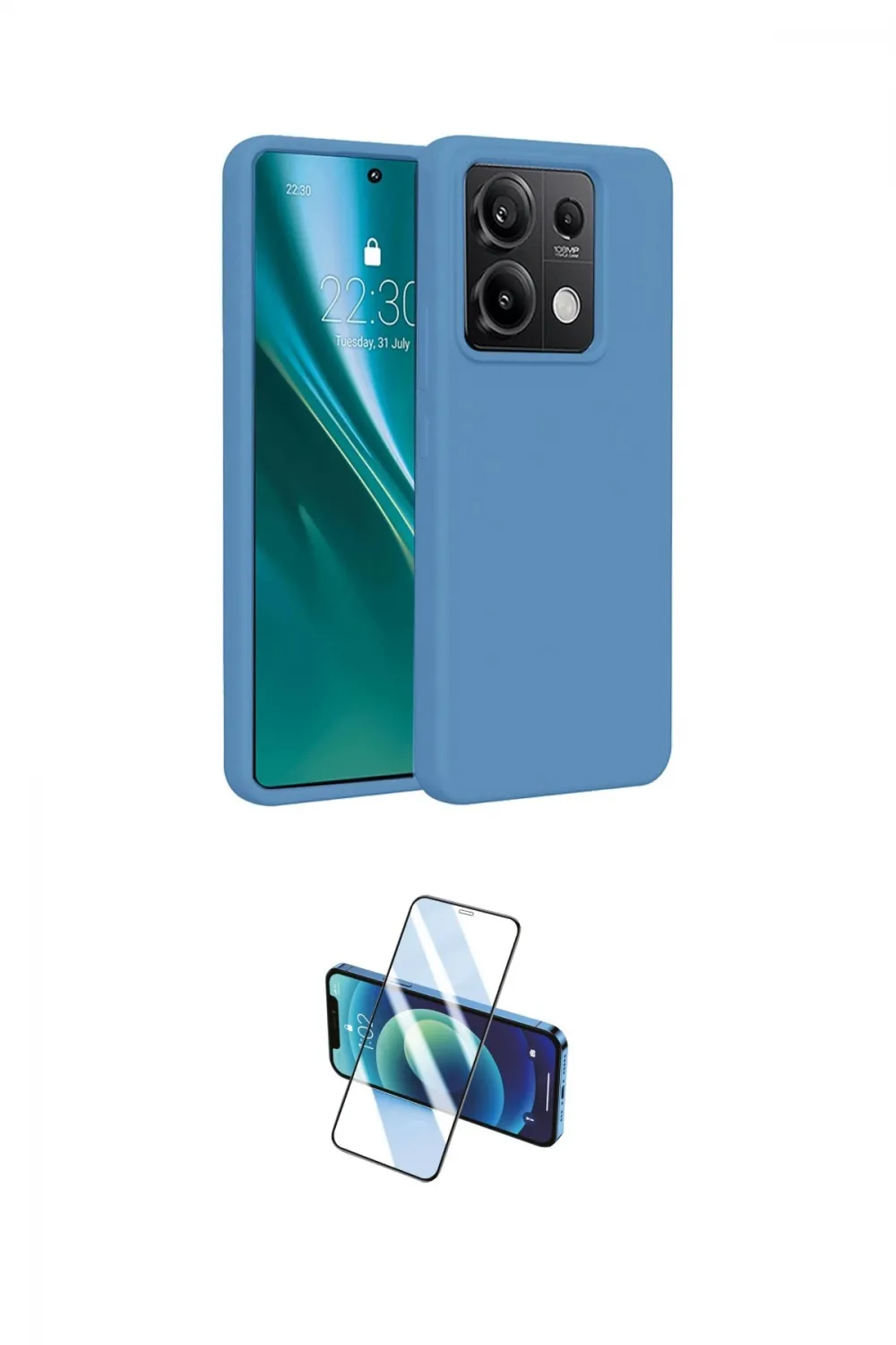 ieg™ Redmi Note 13 Pro 5G Kılıf Kozmos Yansıma Özel Seri - Siyah 3D Antistatik Cam Ekran Koruyucu