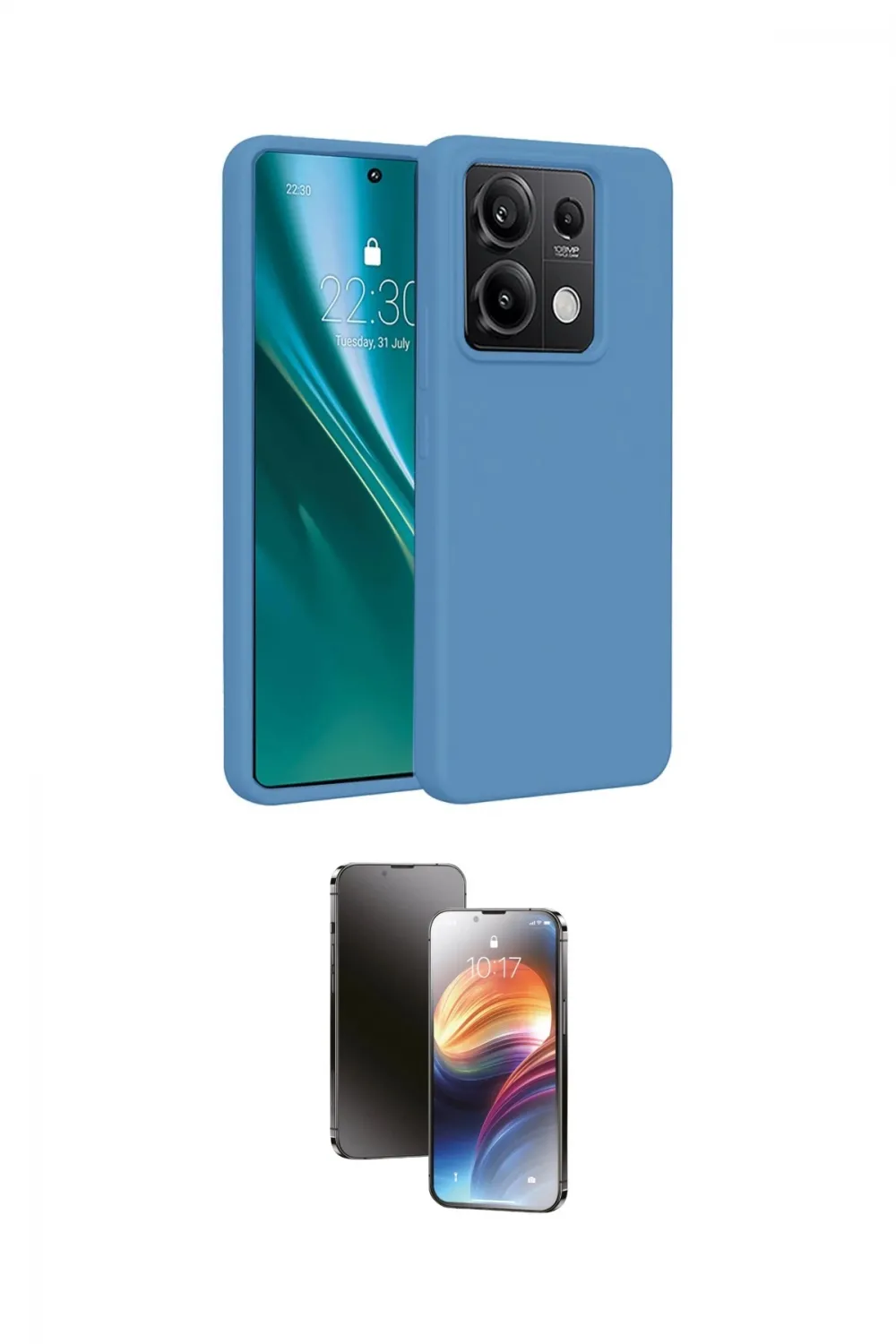 ieg™ Redmi Note 13 Pro 5G Kılıf Kozmos Yansıma Özel Seri - Siyah 3D Antistatik Mat Seramik Nano Ekran Koruyucu