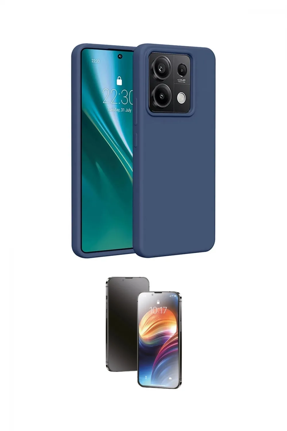 ieg™ Redmi Note 13 Pro 5G Kılıf Kozmos Yansıma Özel Seri - Siyah 3D Antistatik Mat Seramik Nano Ekran Koruyucu