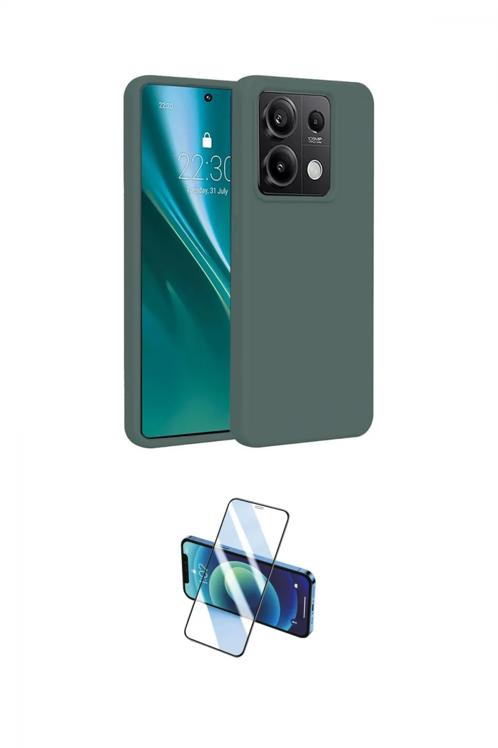 ieg™ Redmi Note 13 Pro 5G Kılıf Kozmos Yansıma Özel Seri - Siyah 3D Antistatik Seramik Nano Ekran Koruyucu