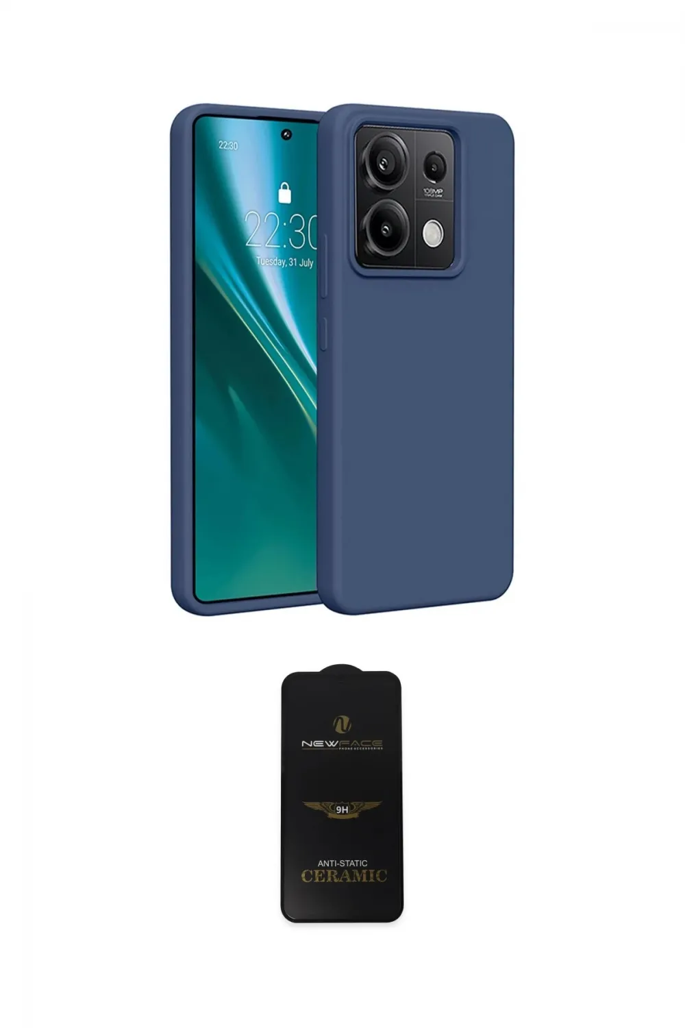 ieg™ Redmi Note 13 Pro 5G Kılıf Kozmos Yansıma Özel Seri - Siyah 6D Antistatik Mat Seramik Hayalet Nano Ekran Koruyucu