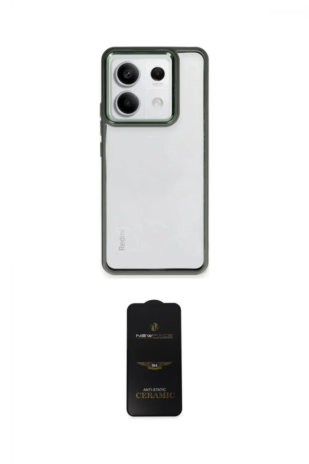 ieg™ Redmi Note 13 Pro 5G Kılıf Nova Işık Serisi - Siyah 6D Antistatik Mat Seramik Hayalet Nano Ekran Koruyucu