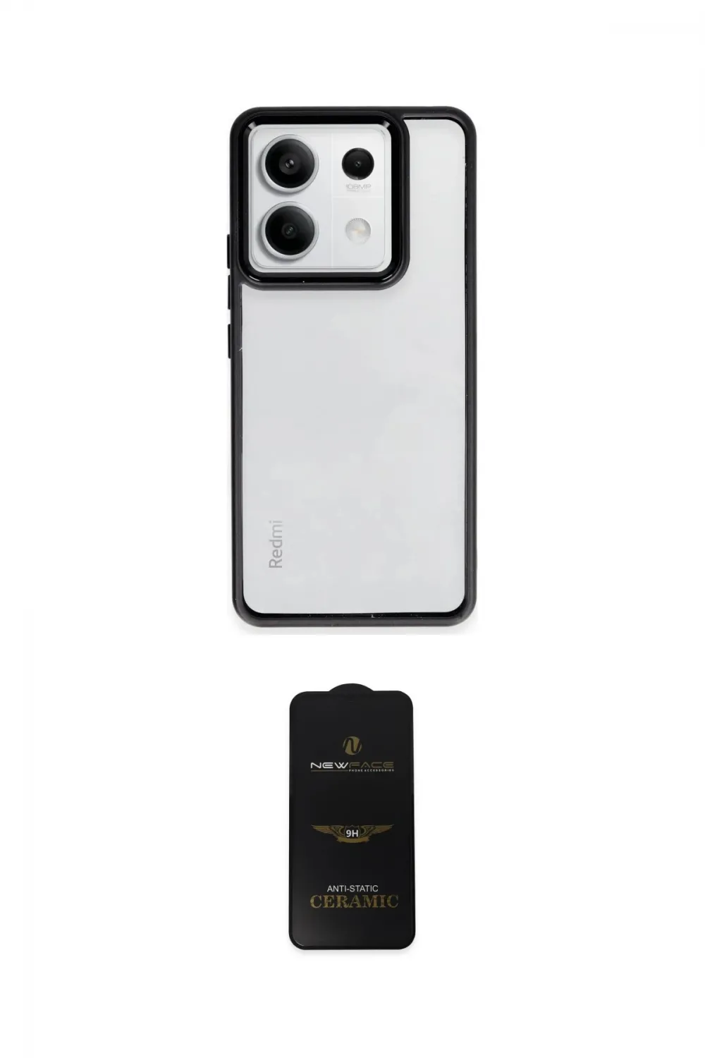 ieg™ Redmi Note 13 Pro 5G Kılıf Nova Işık Serisi - Siyah 6D Antistatik Mat Seramik Hayalet Nano Ekran Koruyucu