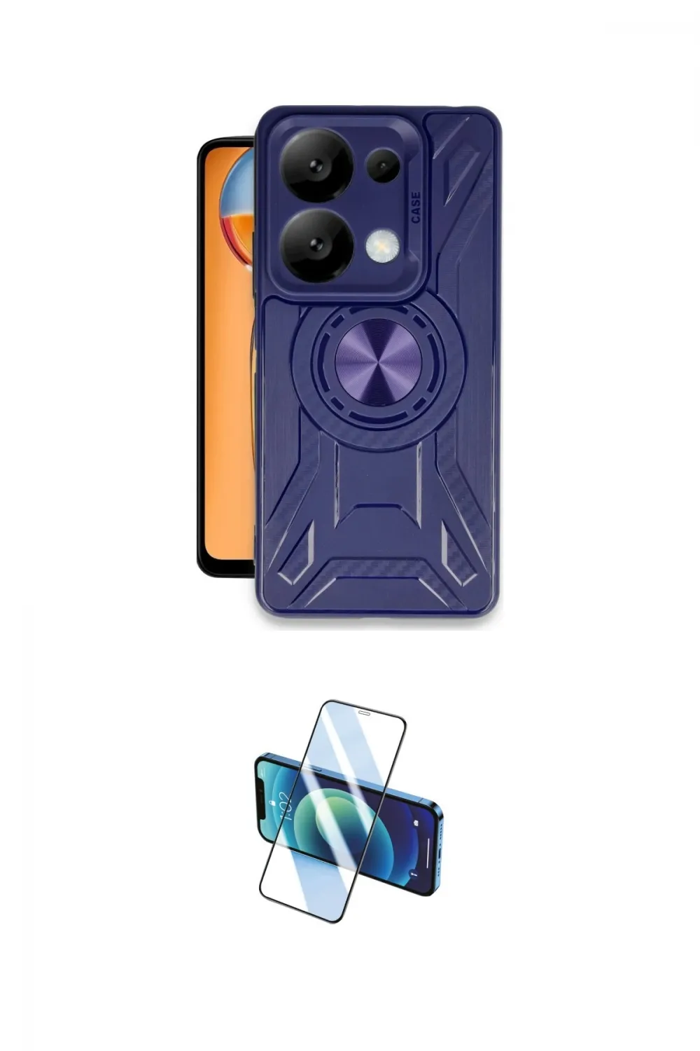 ieg™ Redmi Note 13 Pro 5G Kılıf Nova Yansıma Prime - Siyah 3D Antistatik Cam Ekran Koruyucu
