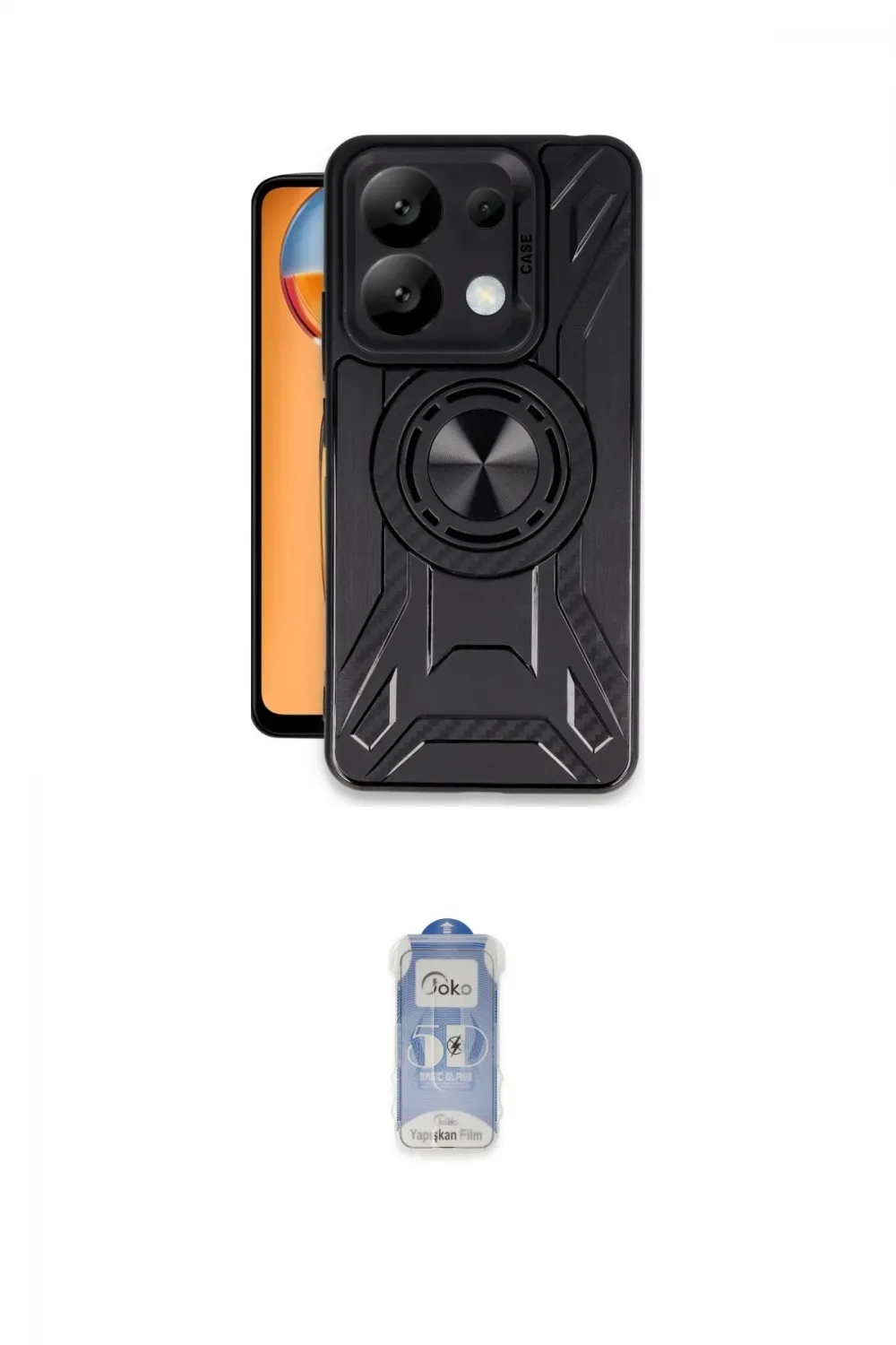 ieg™ Redmi Note 13 Pro 5G Kılıf Nova Yansıma Prime - Siyah Joko Magic 5D Cam