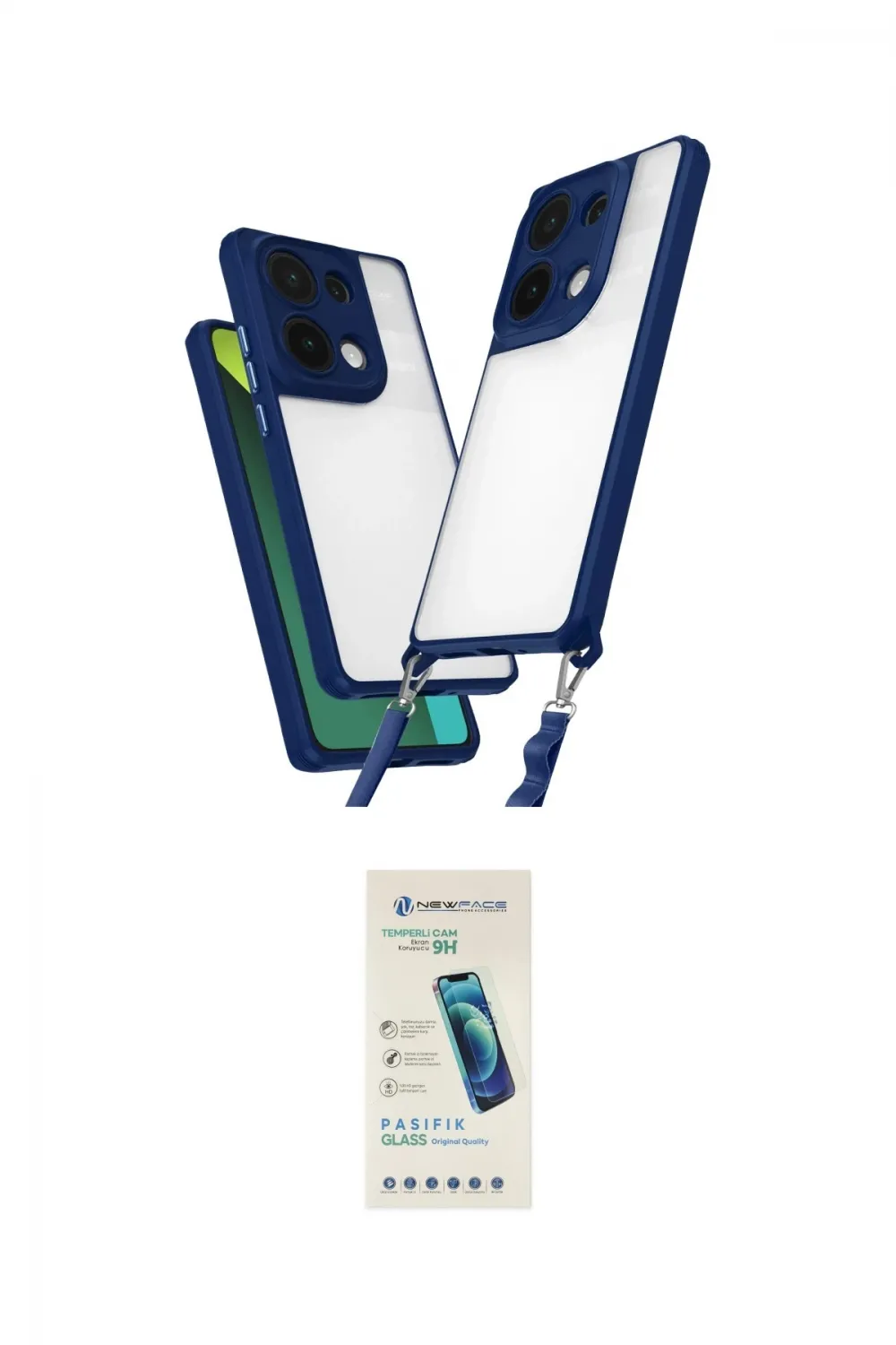 ieg™ Redmi Note 13 Pro 5G Kılıf Ufuk Klasik - Şeffaf Pasifik Cam Ekran Koruyucu