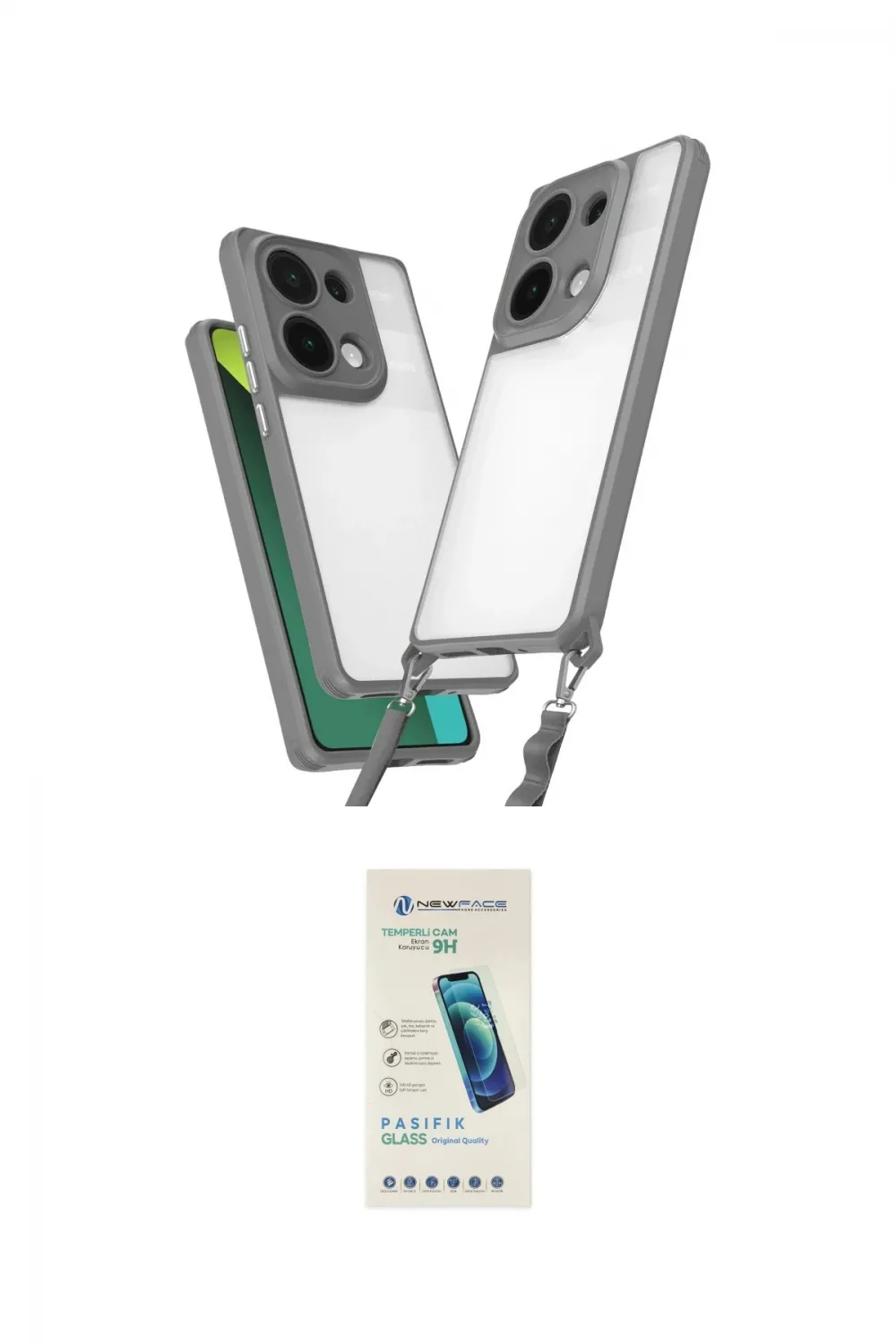 ieg™ Redmi Note 13 Pro 5G Kılıf Ufuk Klasik - Şeffaf Pasifik Cam Ekran Koruyucu