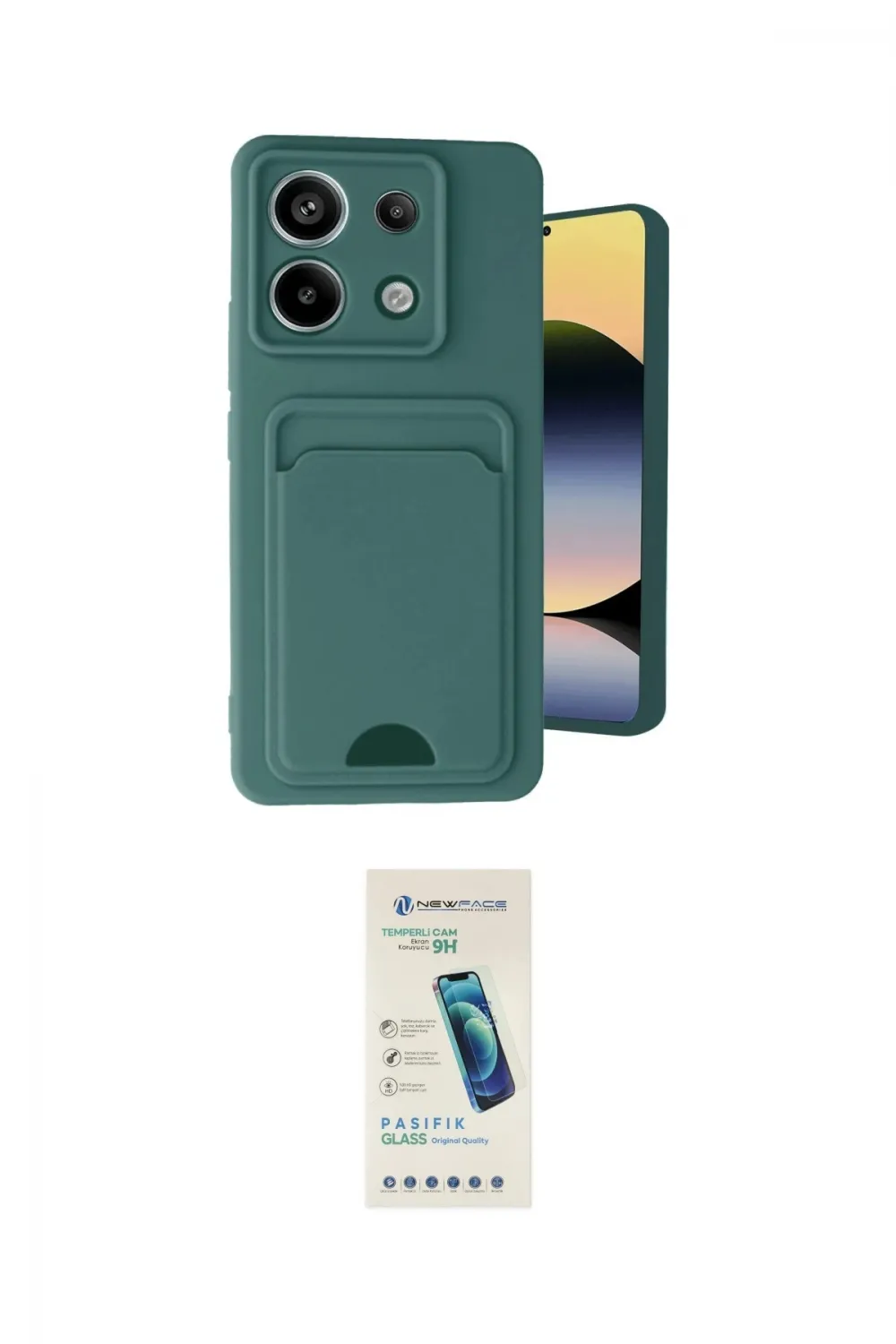 ieg™ Redmi Note 13 Pro 5G Kılıf Vadi Çizgi Prime - Şeffaf Pasifik Cam Ekran Koruyucu