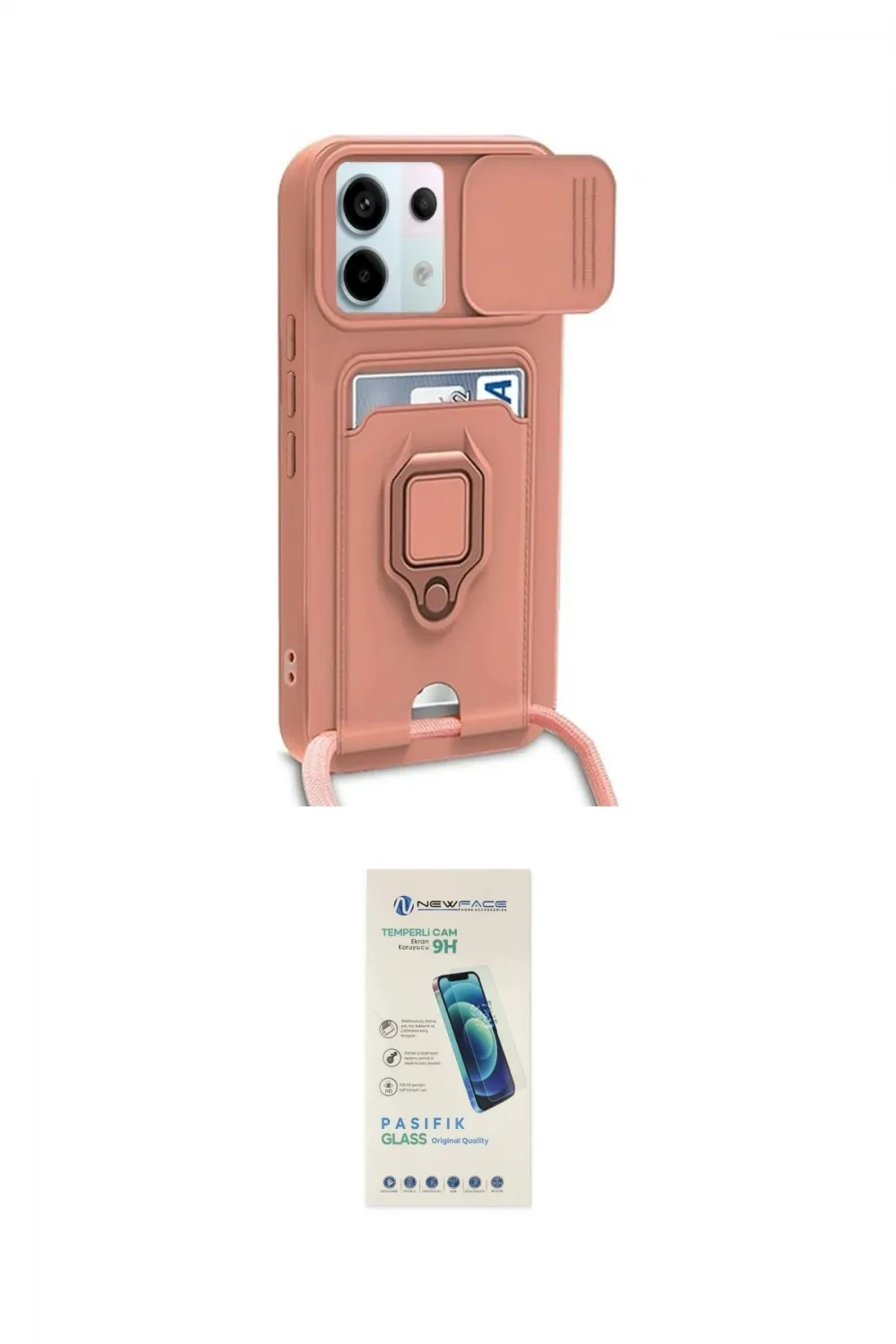 ieg™ Redmi Note 13 Pro 5G Kılıf Vadi Form Prime - Şeffaf Pasifik Cam Ekran Koruyucu